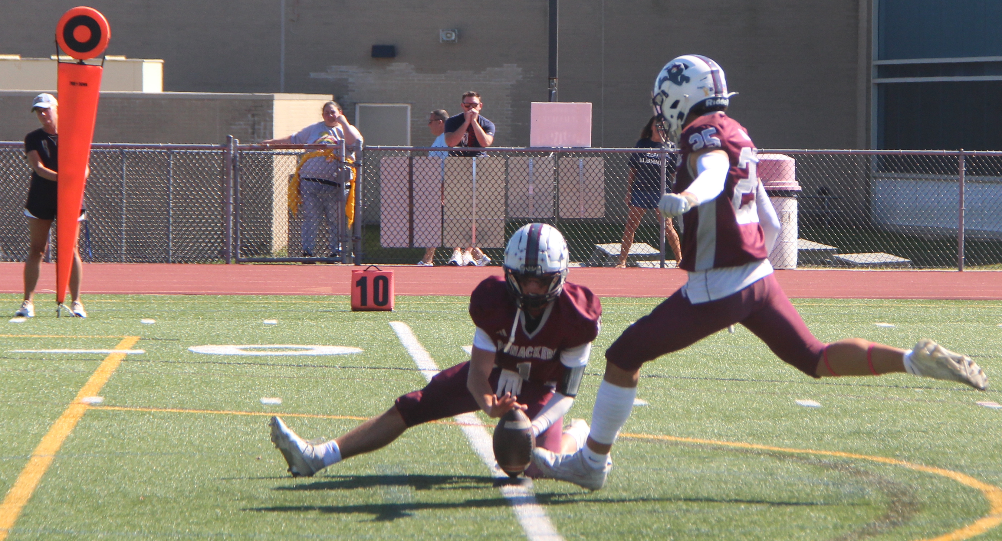Manny Morales kicks another successful extra point.  JACK GRAVES