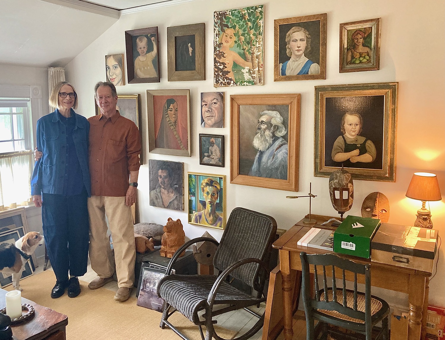 Eva Faye and Abby Terkuhle at their home in Bridgehampton. KYRIL BROMLEY