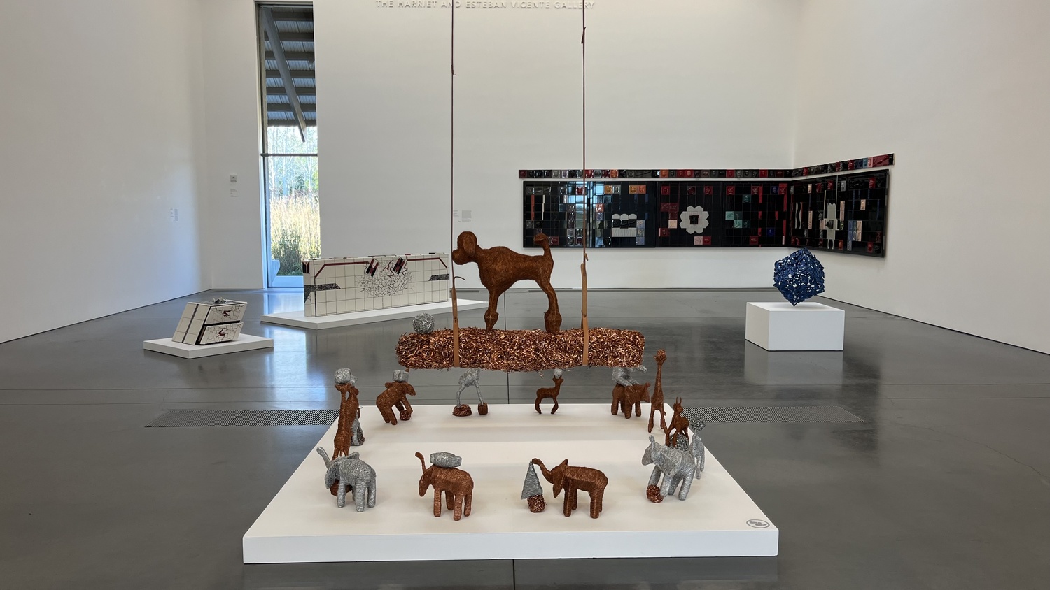 An installation view of “Nina Yankowitz: In the Out/Out the In,” a retrospective exhibition on view at the Parrish Art Museum through February 22. FRANKIE KADIR BADEMCI