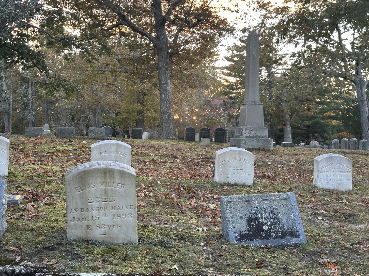 Sag Harbor's Oakland Cemetery on a moody October evening. ANNETTE HINKLE