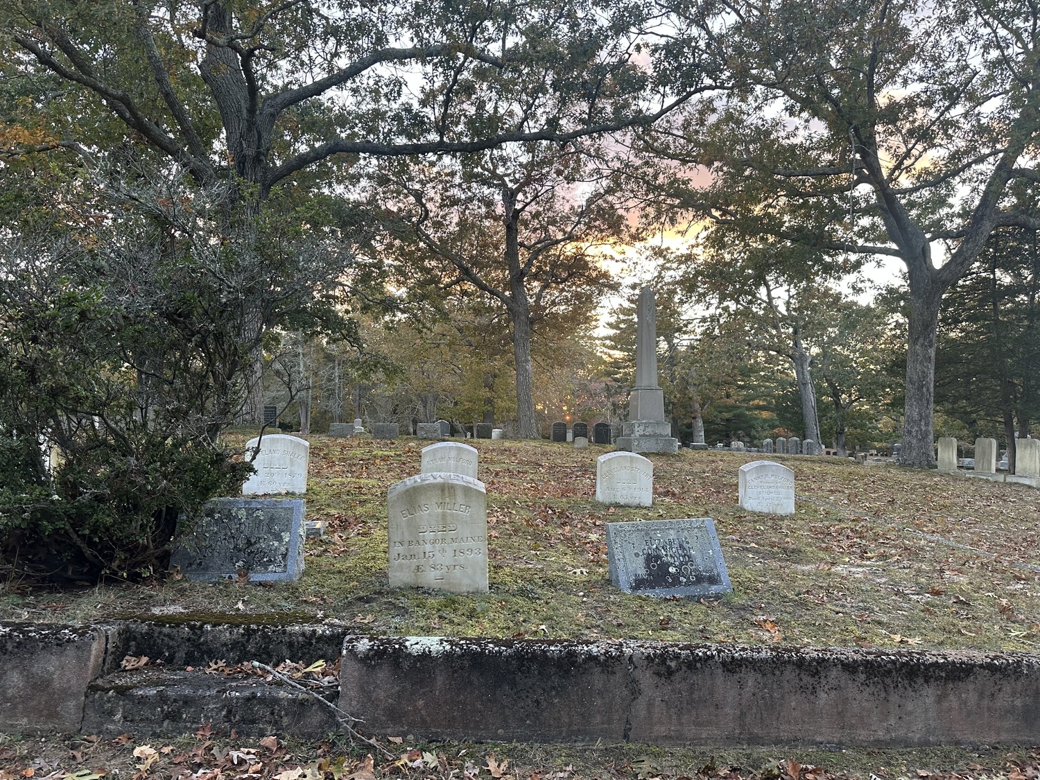 Sag Harbor's Oakland Cemetery on a moody October evening. ANNETTE HINKLE