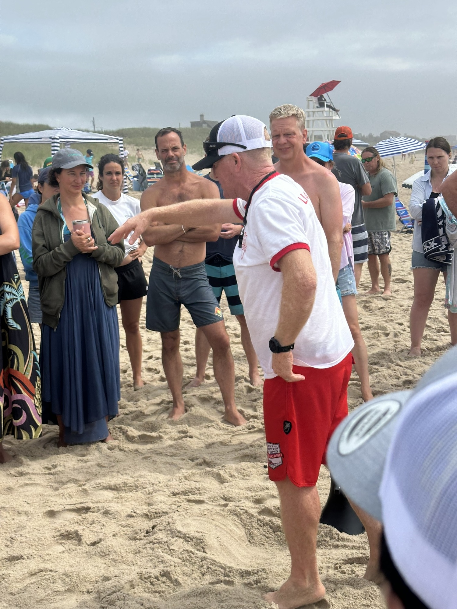 East Hampton Town Chief Lifeguard and HLA President John Ryan Jr., leads a Guardians course this past summer.  NICHOLAS SOPKIN