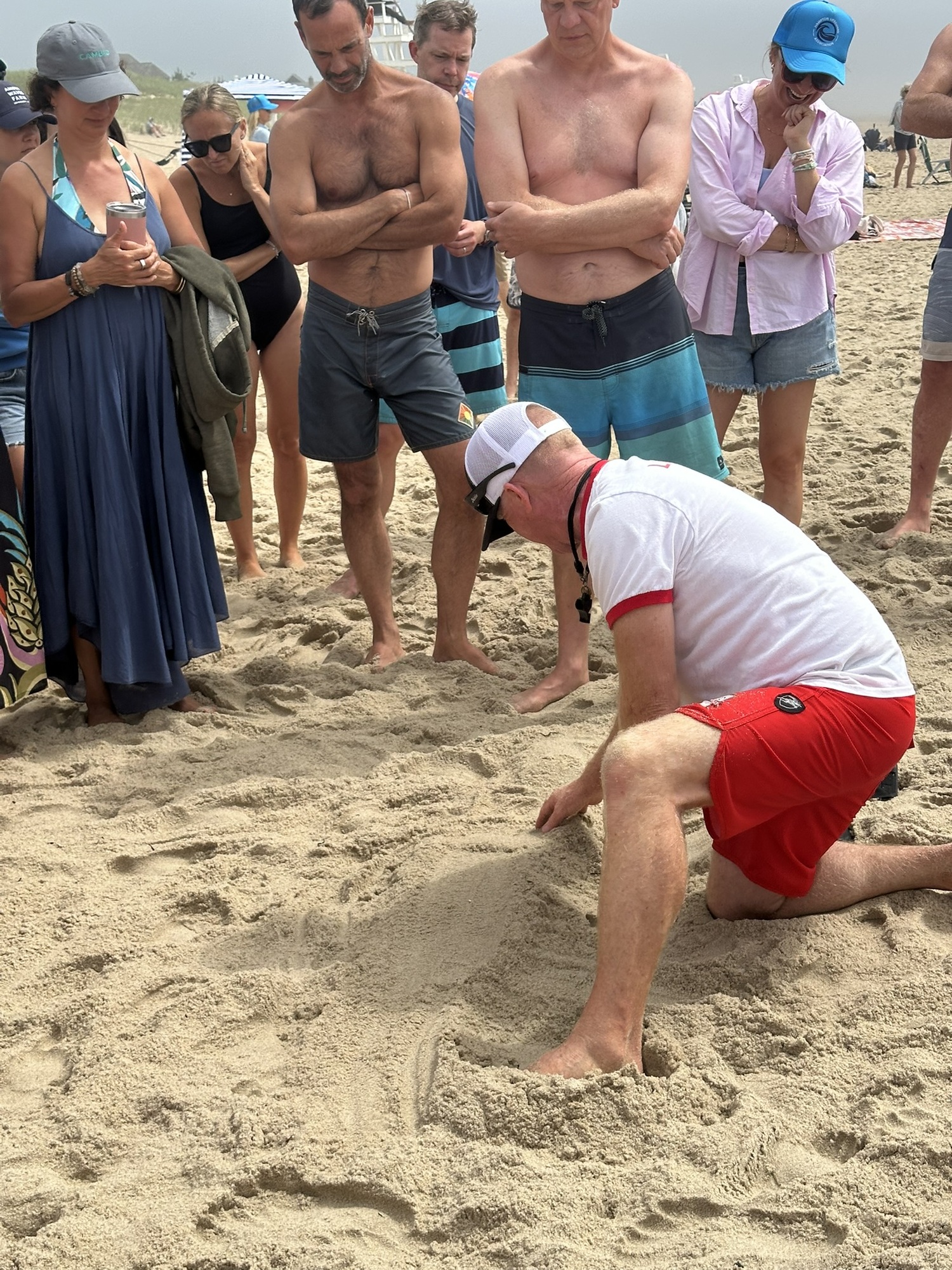 East Hampton Town Chief Lifeguard and HLA President John Ryan Jr., leads a Guardians course this past summer.  NICHOLAS SOPKIN