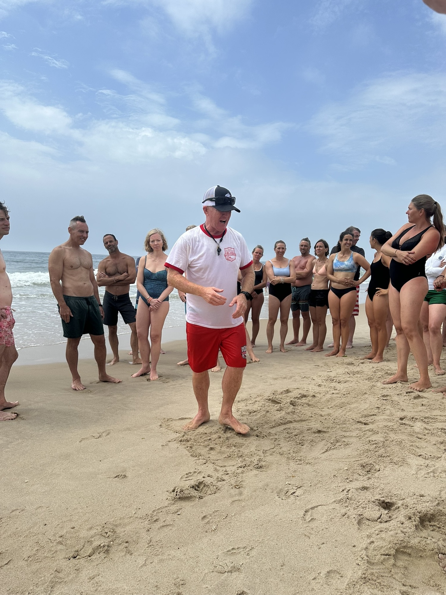 East Hampton Town Chief Lifeguard and HLA President John Ryan Jr., leads a Guardians course this past summer.  NICHOLAS SOPKIN