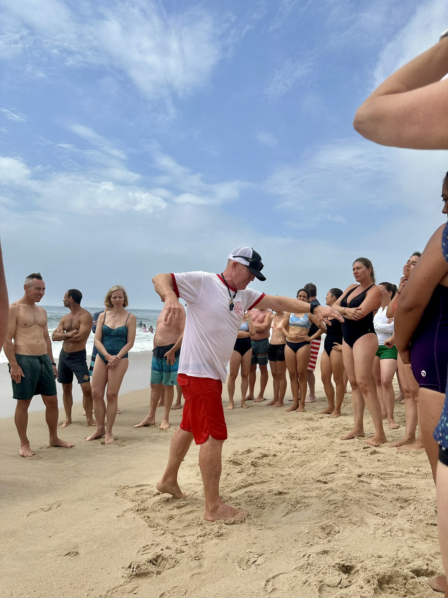 East Hampton Town Chief Lifeguard and HLA President John Ryan Jr., leads a Guardians course this past summer.  NICHOLAS SOPKIN