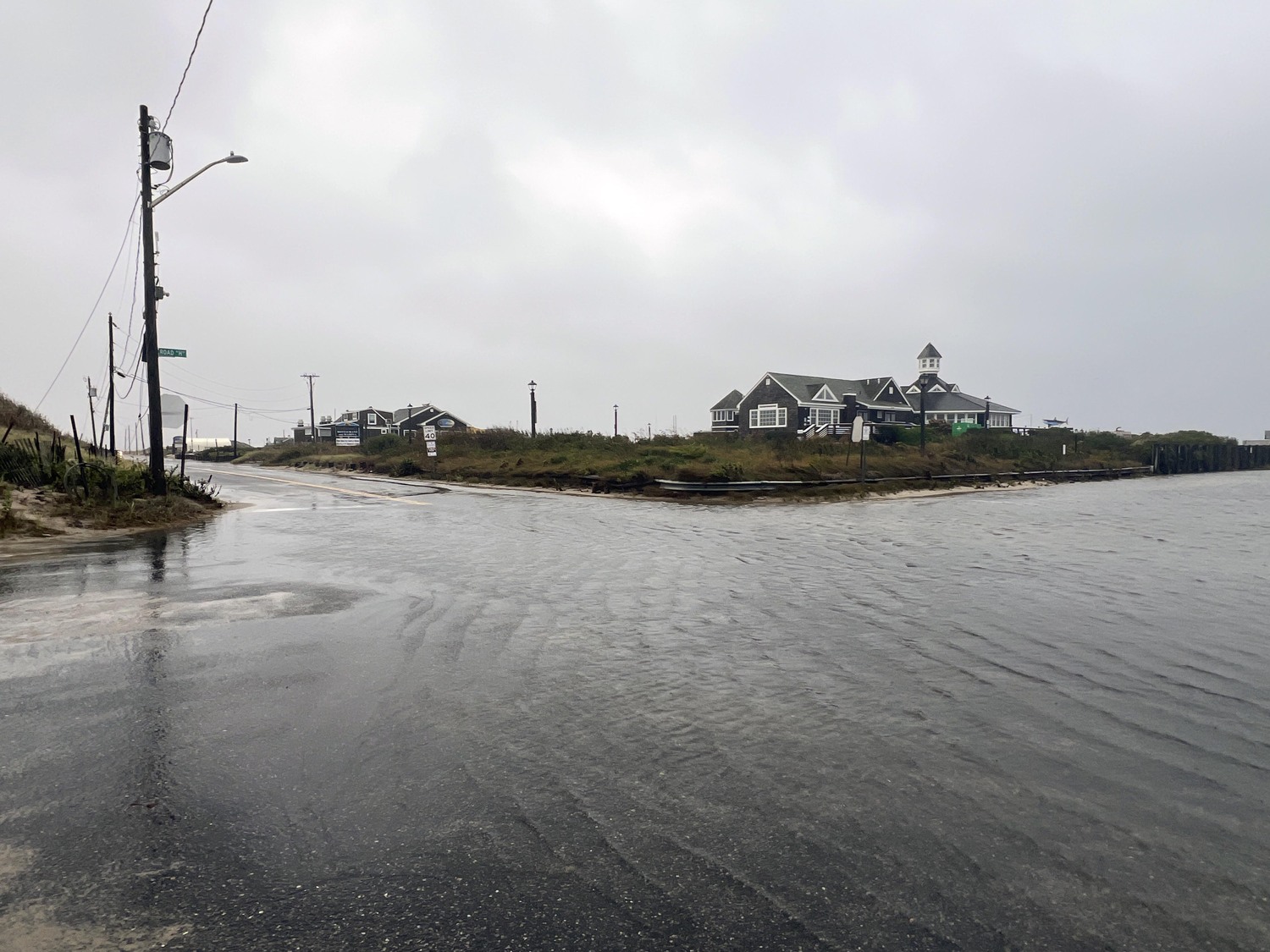 Dune Road In Hampton Bays on Monday afternoon.  DANA SHAW