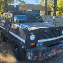 The Southampton Police Department's current armored vehicle, a Cadillac Gage 