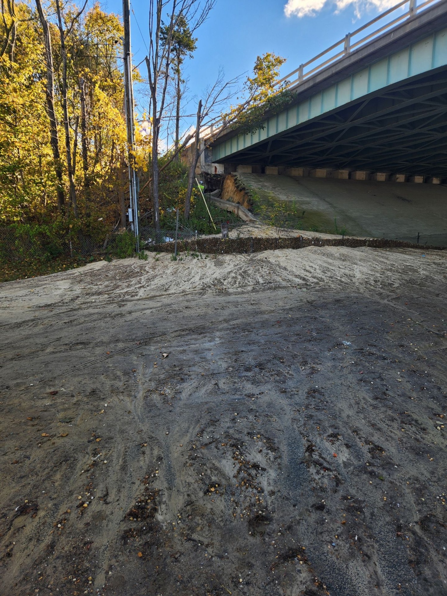 Heavy rainfall on Thursday night caused severe erosion beneath the westbound lanes of Sunrise Highway at the Shinnecock Canal, forcing the state Department of Transportation to close the roadway. Only very limited number of cars are being allowed to flow west on the highway using the road's shoulder. SOUTHAMPTON TOWN
