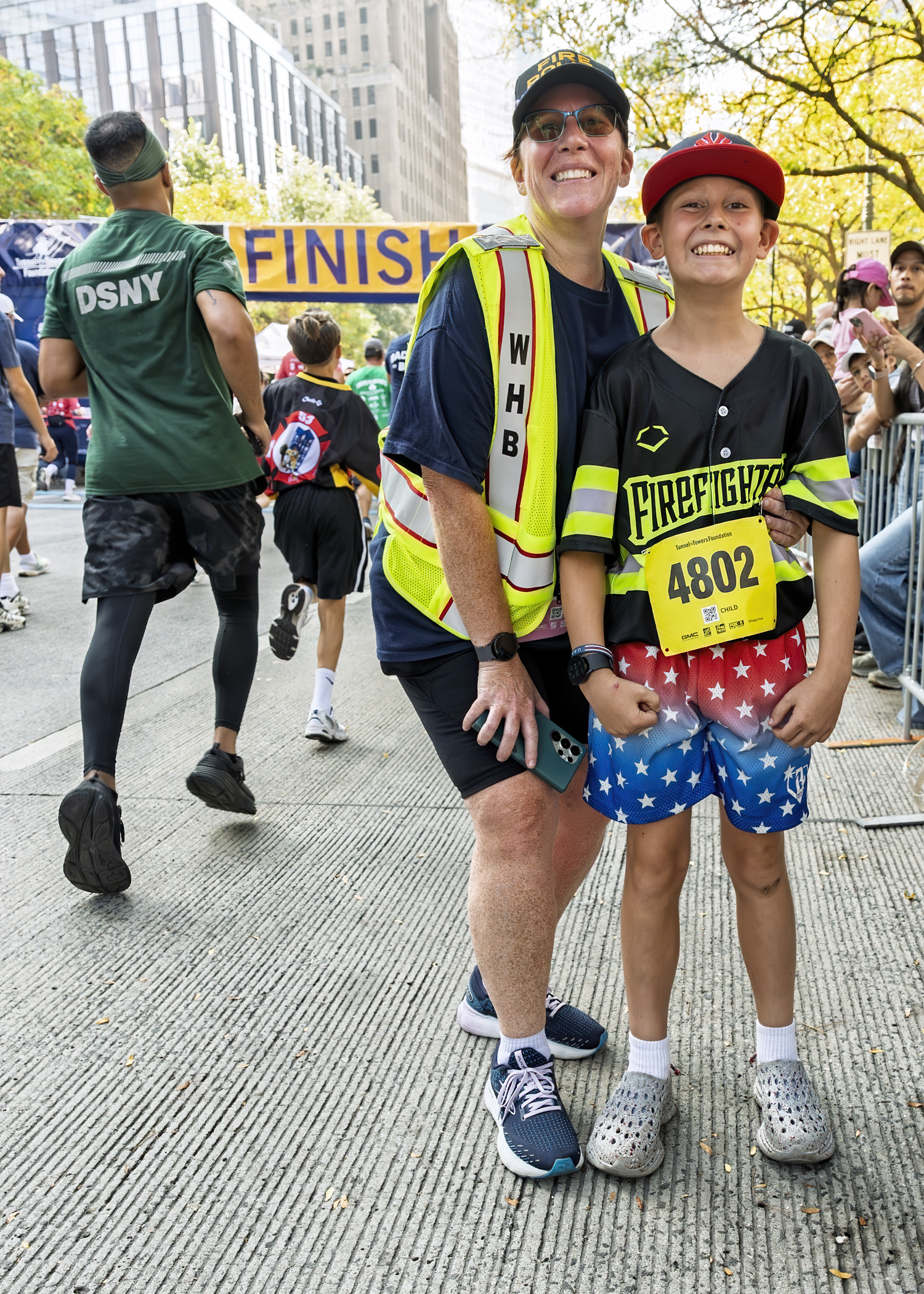 The Westhampton Beach Fire Department participated in the 2025 Tunnel2Towers Walk/Run on Sunday, September 28. The five K event is a fundraiser for the Stephen Siller Tunnel2Towers Foundation, which builds adaptive homes for disabled veterans and offers financial assistance to Gold Star families. In addition they support the families of first responders killed in the line of duty. It was announced at the starting line that forty thousand people participated this year. Donations to the foundation can be made at https://t2t.org/donate. COURTESY WESTHAMPTON BEACH FIRE DEPARTMENT