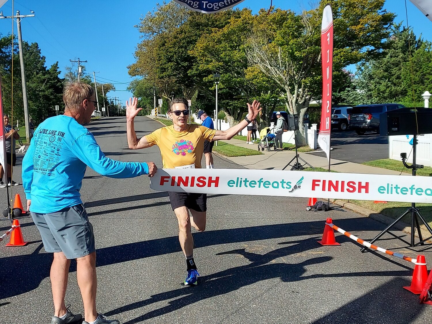 The fifth annual Knights of Columbus (Council #7423) Vin Zorbo 5K Memorial Race / Walk, held recently in Westhampton Beach, drew a large number of participants. Spencer Neyland was the winner with a time of 20:41.