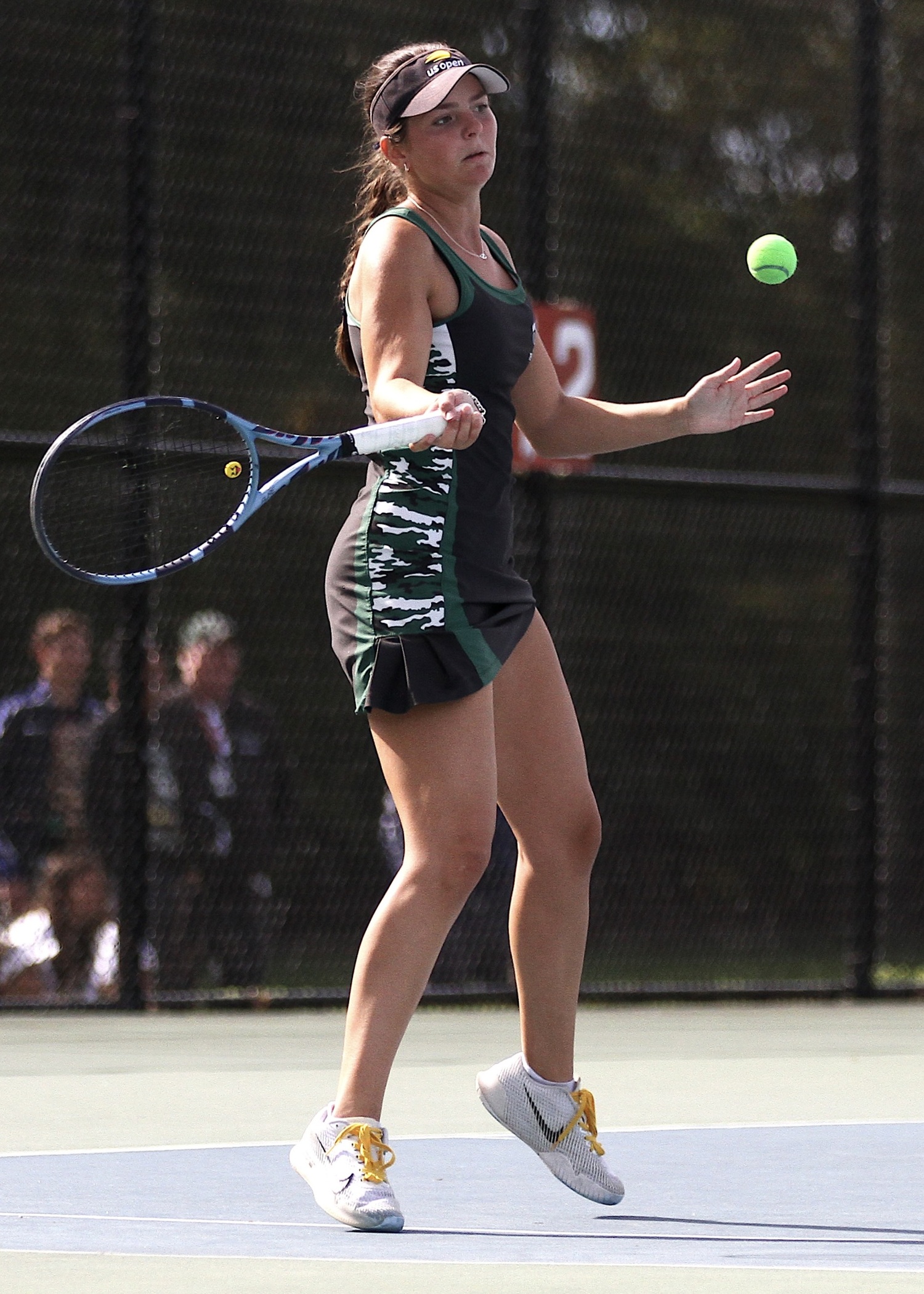 Westhampton Beach senior Ana Way sends the ball back over the net. DESIRÉE KEEGAN