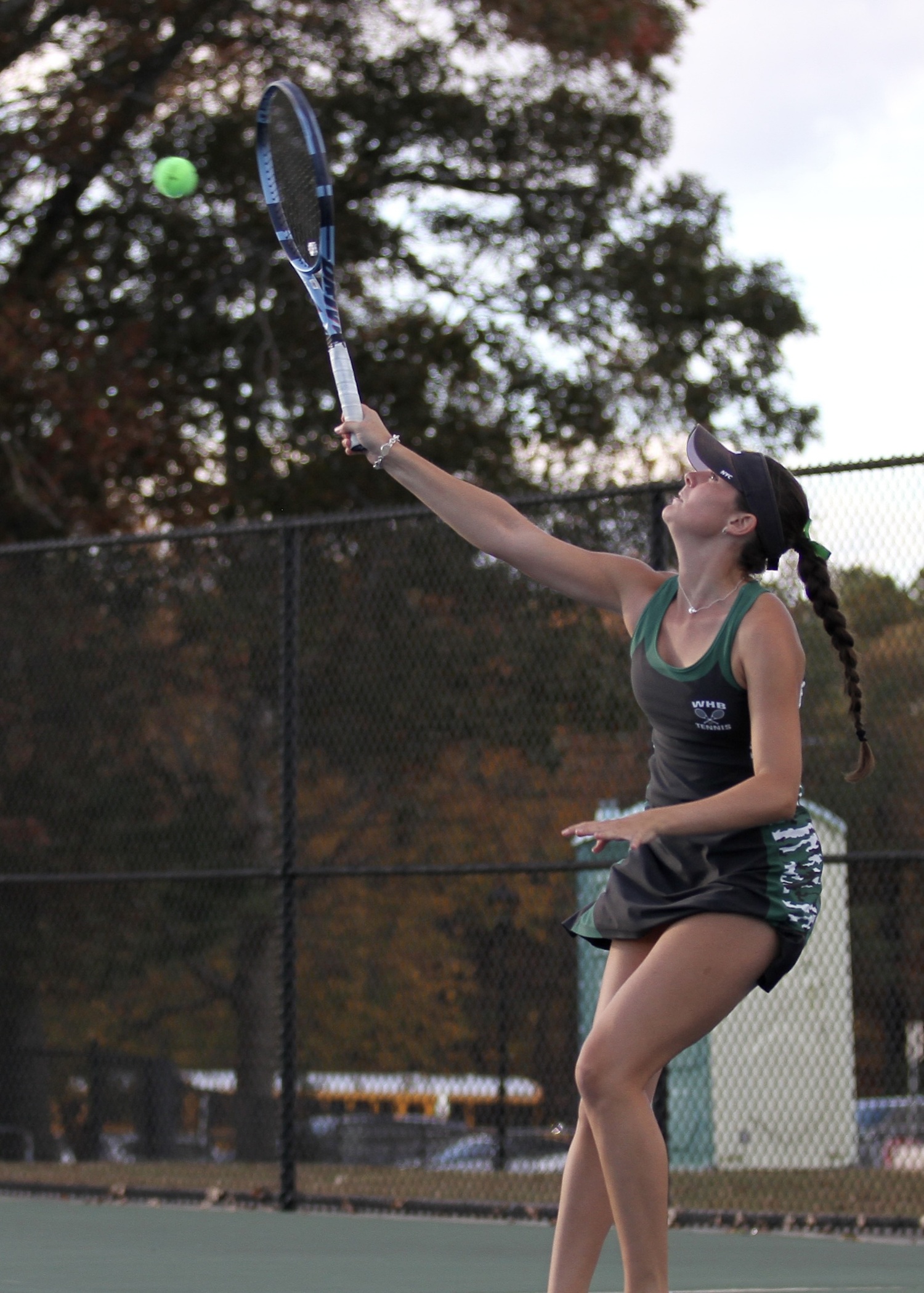 Westhampton Beach senior Ana Way with an overhead shot. DESIRÉE KEEGAN