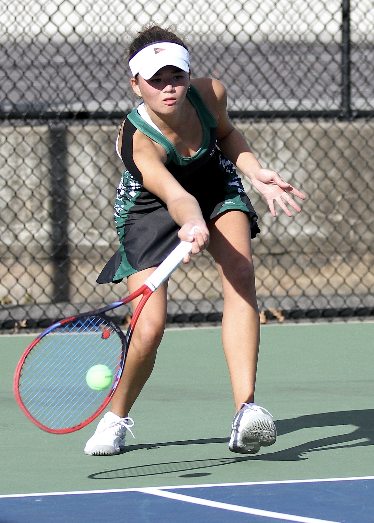 Westhampton Beach senior Diana Elliott comes in to grab the ball. DESIRÉE KEEGAN