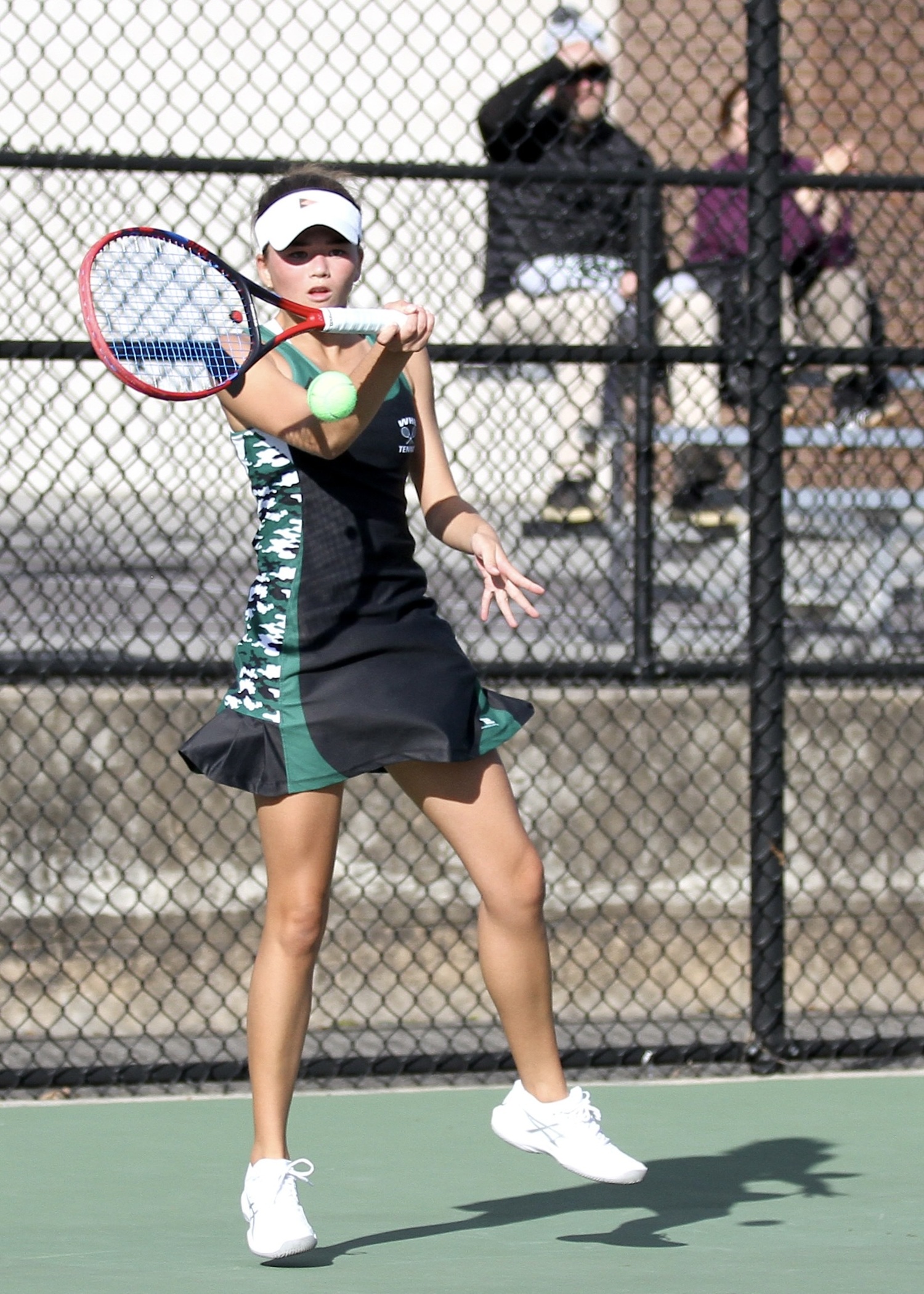 Westhampton Beach senior Diana Elliott sends the ball back over the net. DESIRÉE KEEGAN