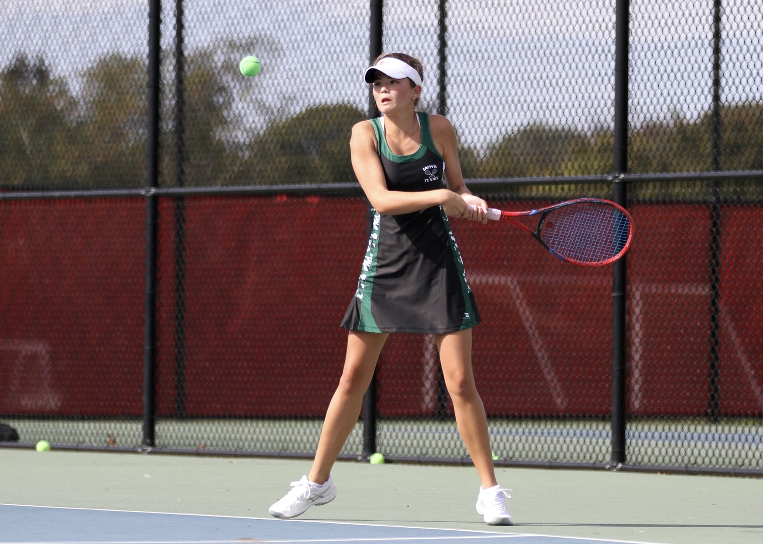 Westhampton Beach senior Diana Elliott keeps her eyes on the ball. DESIRÉE KEEGAN