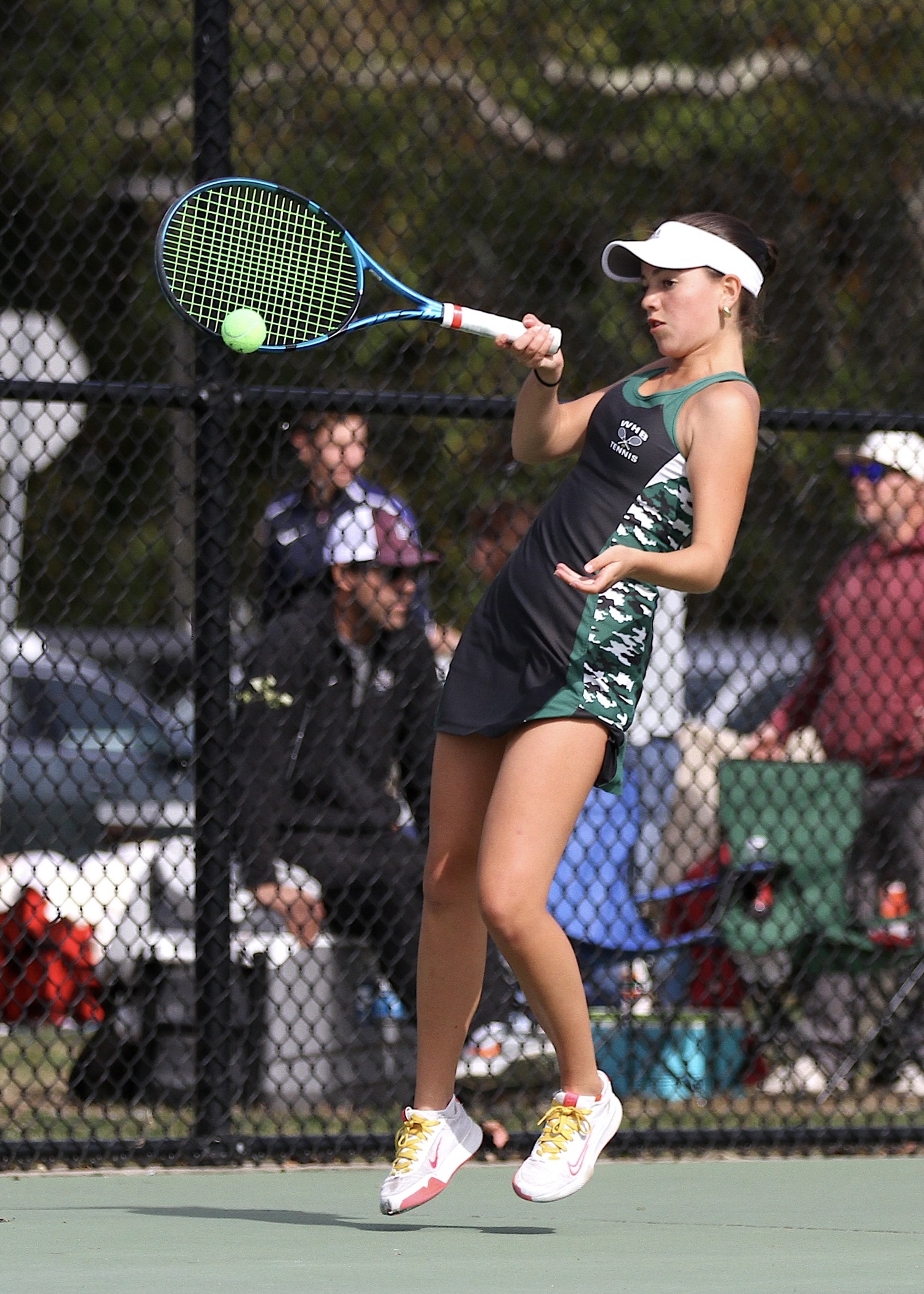 Westhampton Beach freshman Gabriela Arango connects with the ball. DESIRÉE KEEGAN