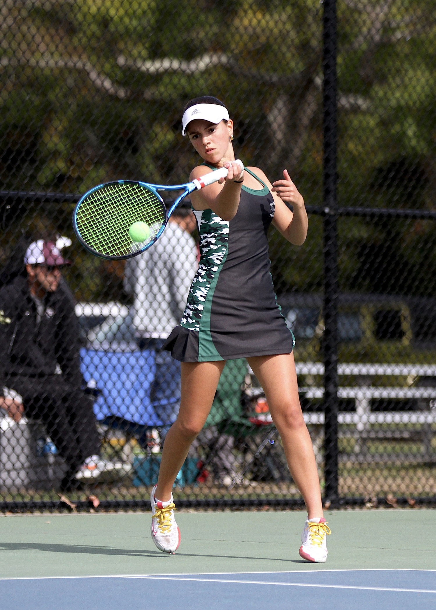 Westhampton Beach freshman Gabriela Arango returns the ball. DESIRÉE KEEGAN