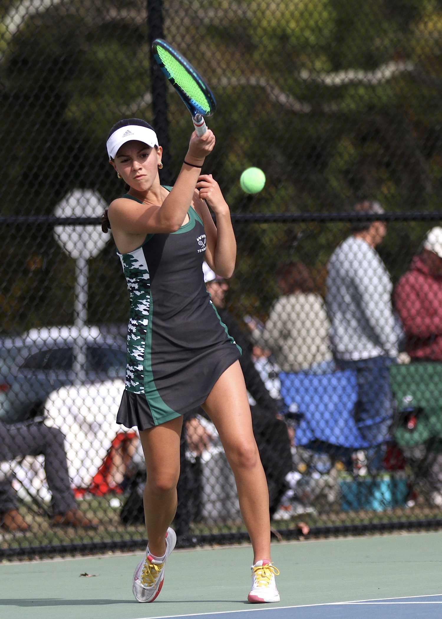 Westhampton Beach freshman Gabriela Arango keeps the rally going. DESIRÉE KEEGAN