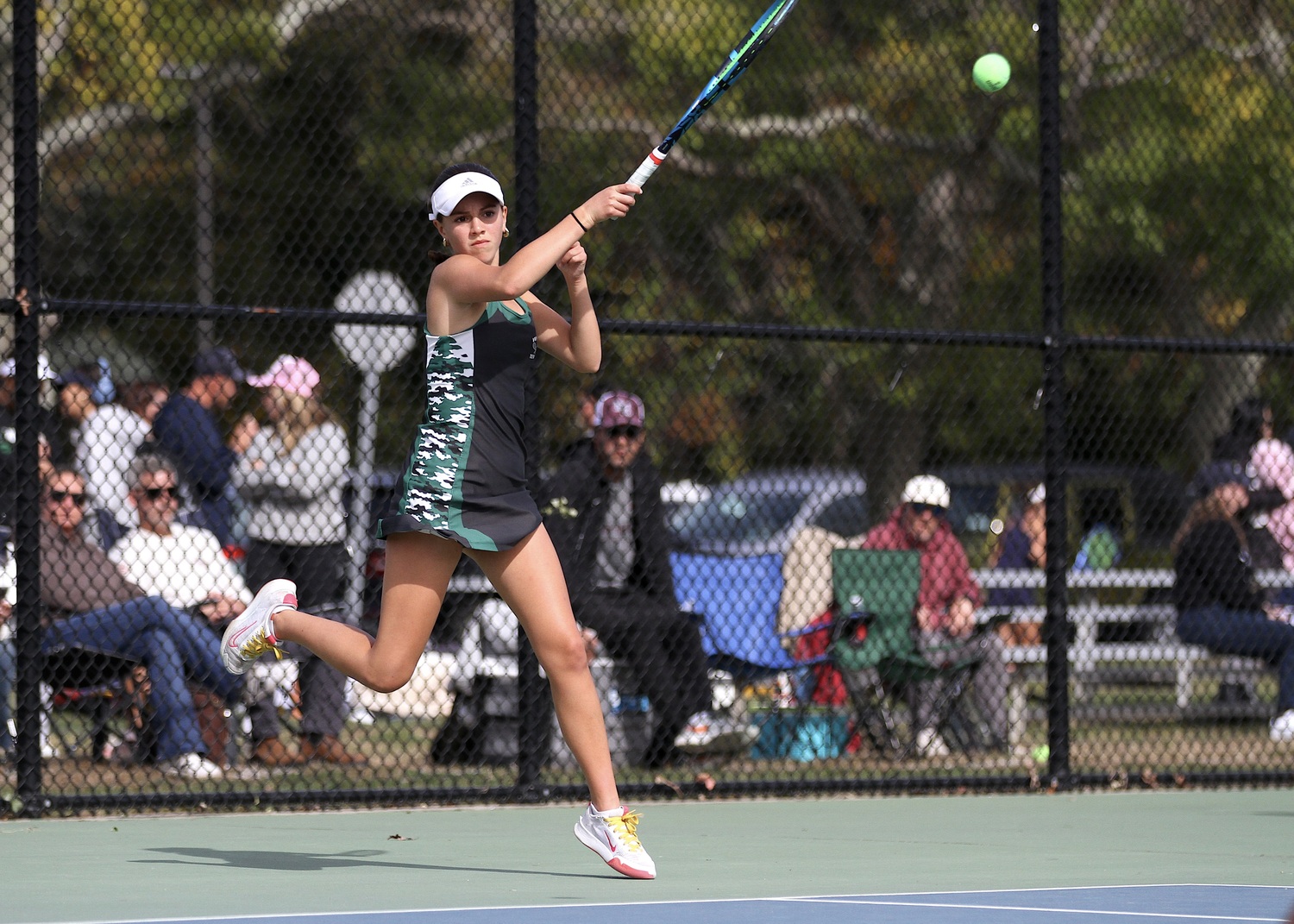 Westhampton Beach freshman Gabriela Arango pushes the ball. DESIRÉE KEEGAN