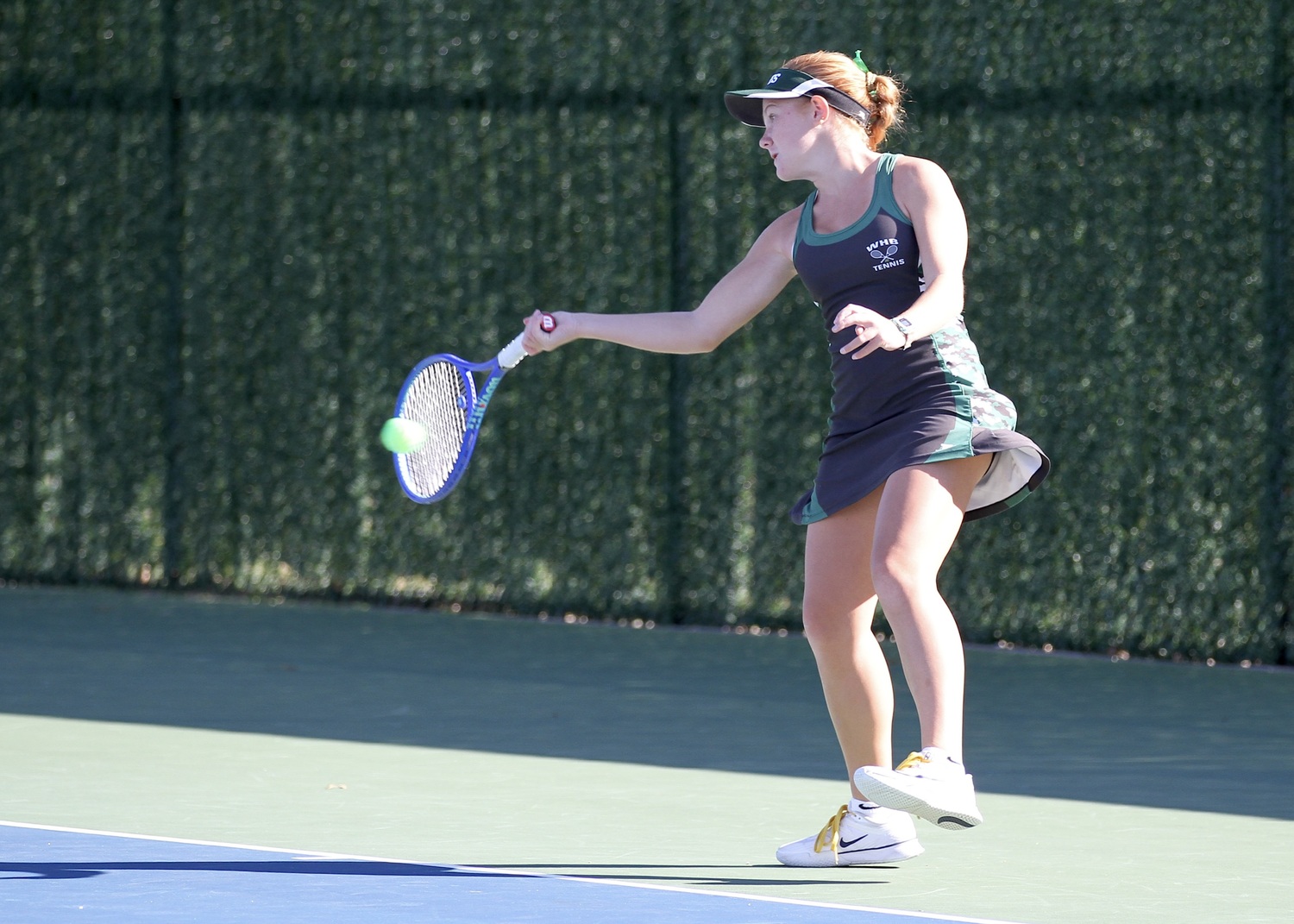 Westhampton Beach sophomore Grace Hart hits the ball. DESIRÉE KEEGAN