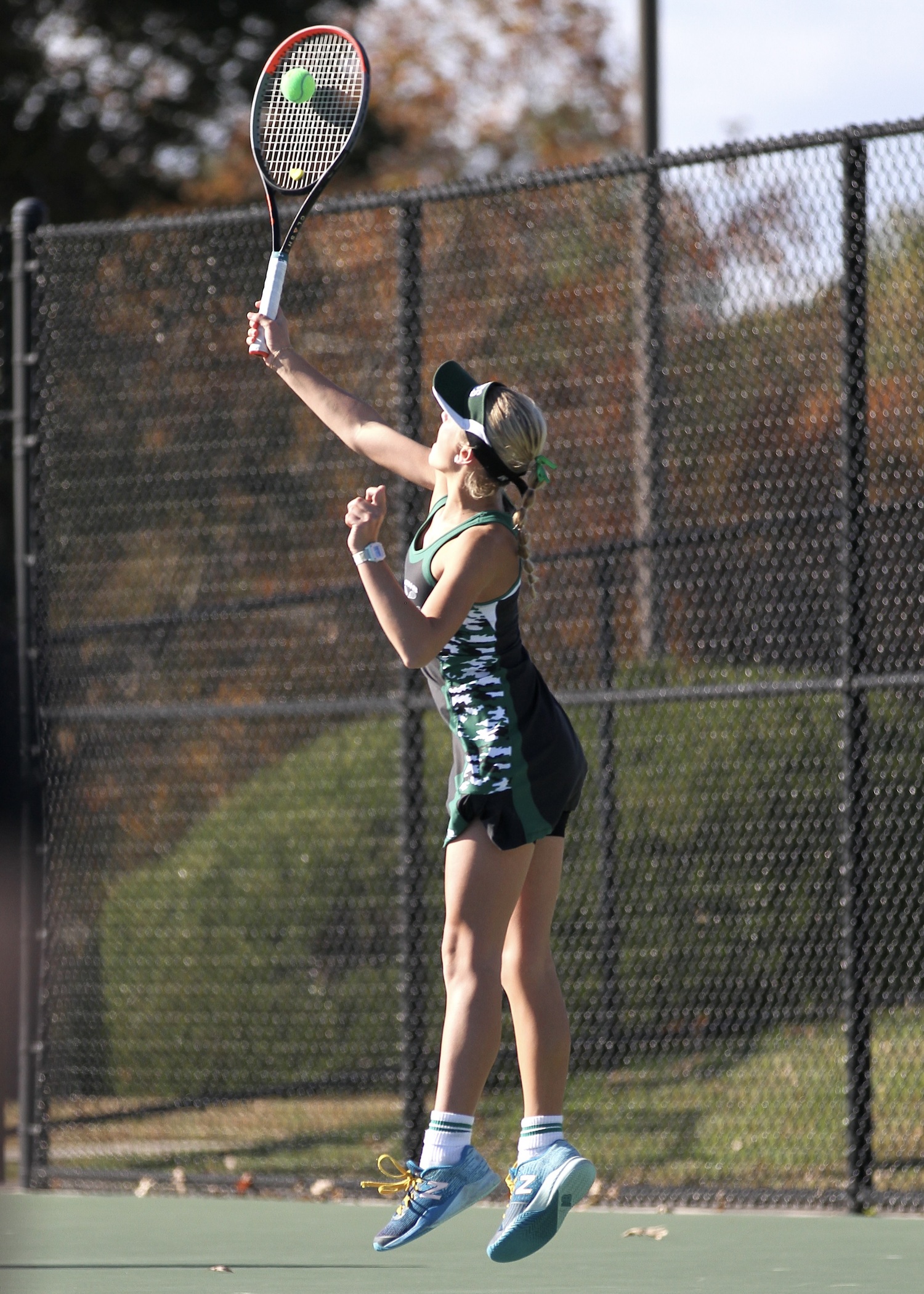 Westhampton Beach seventh-grader Riley Magner serves. DESIRÉE KEEGAN