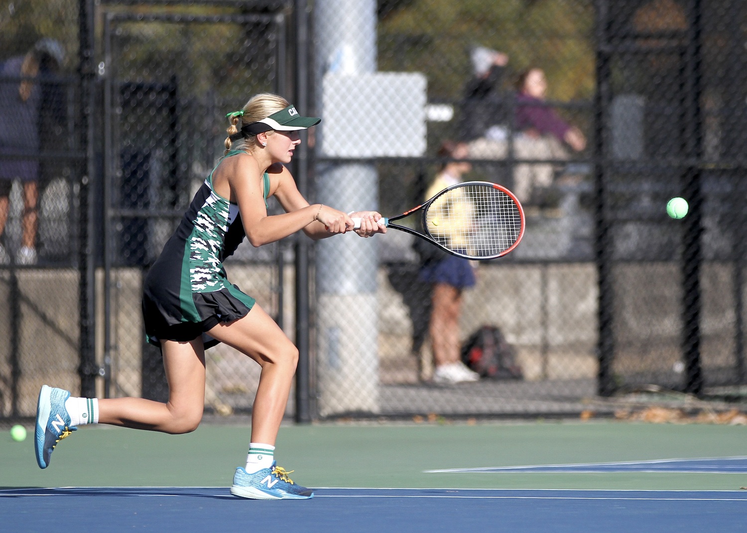 Westhampton Beach seventh-grader Riley Magner keeps the rally going. DESIRÉE KEEGAN
