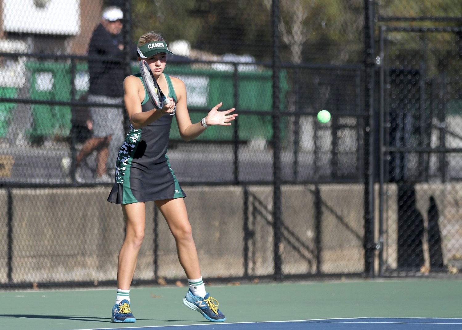Westhampton Beach seventh-grader Riley Magner returns a serve. DESIRÉE KEEGAN