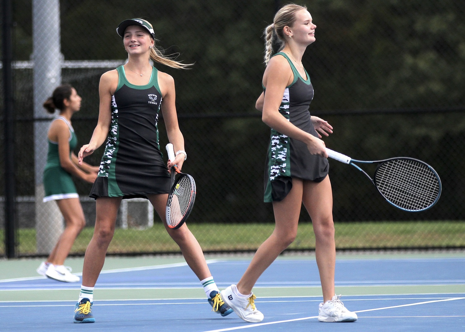 Seventh-grader Riley Magner and junior Maddie Montgomery. DESIRÉE KEEGAN