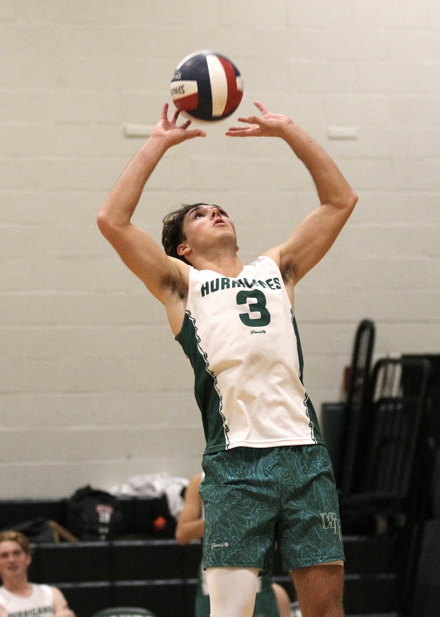 Westhampton Beach senior setter Cameron Giordano sets up a play. DESIRÉE KEEGAN