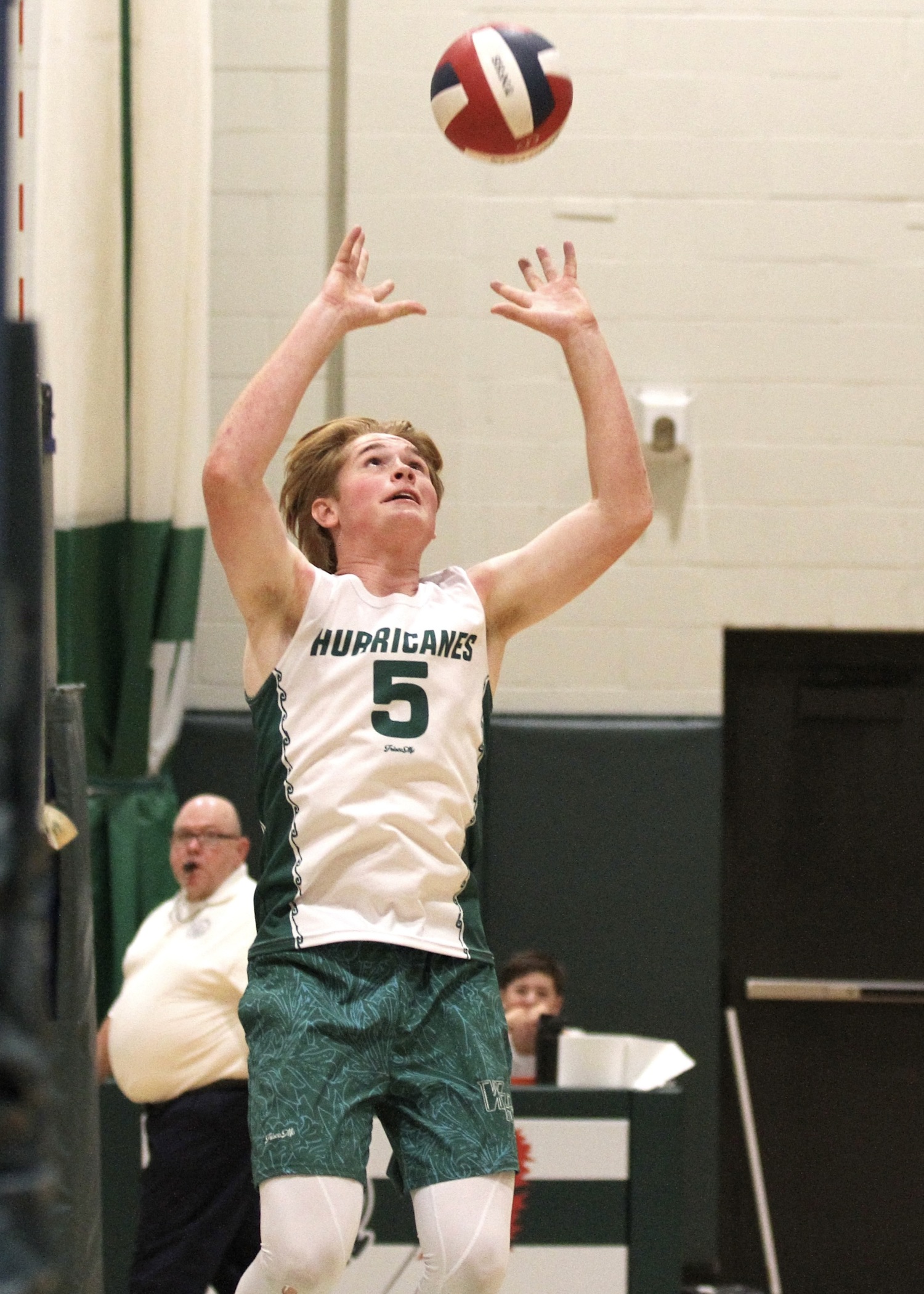Westhampton Beach junior setter Grayden Scott sets up a play. DESIRÉE KEEGAN