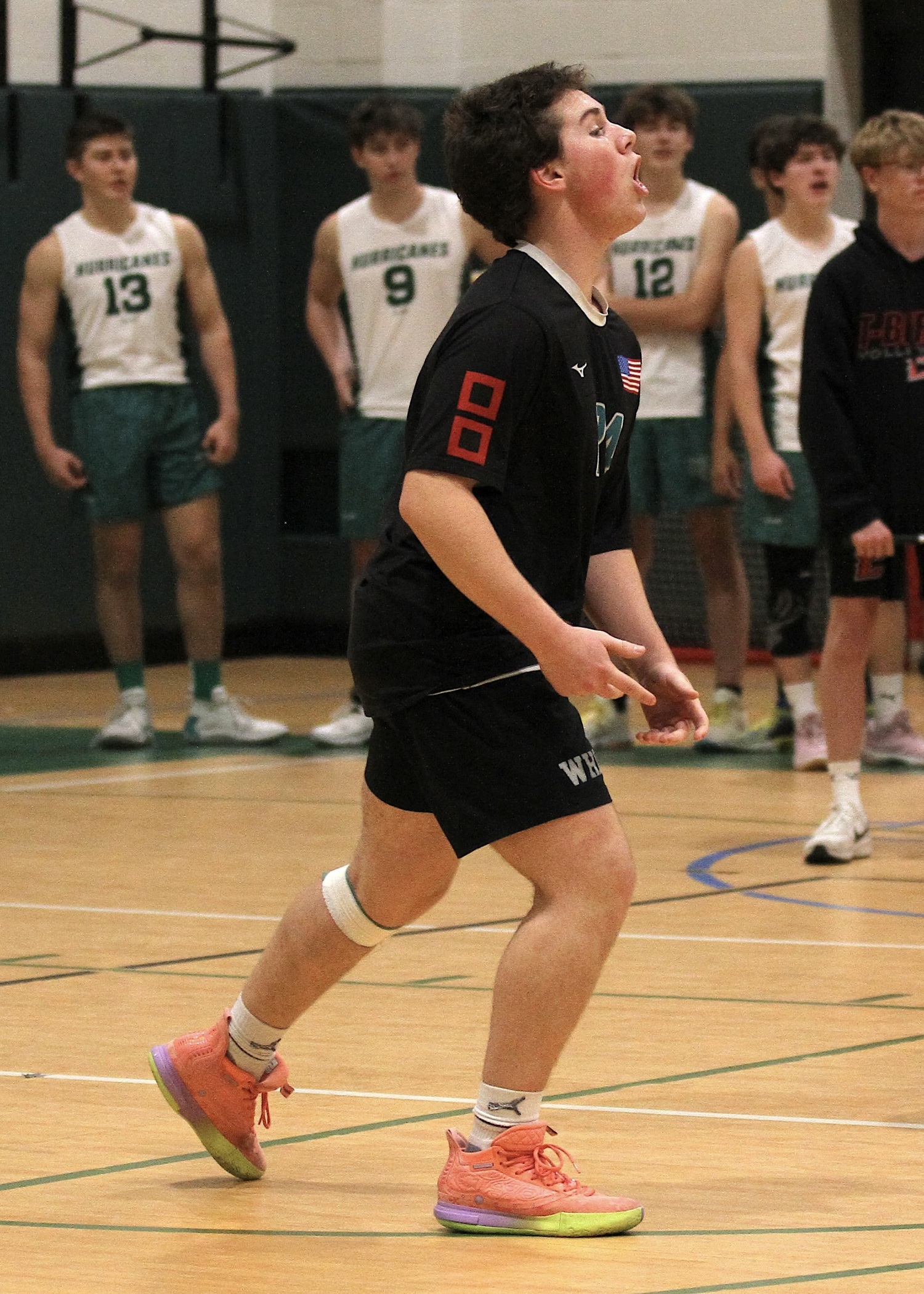 Westhampton Beach junior libero Nolan Parsons calls the ball in play. DESIRÉE KEEGAN