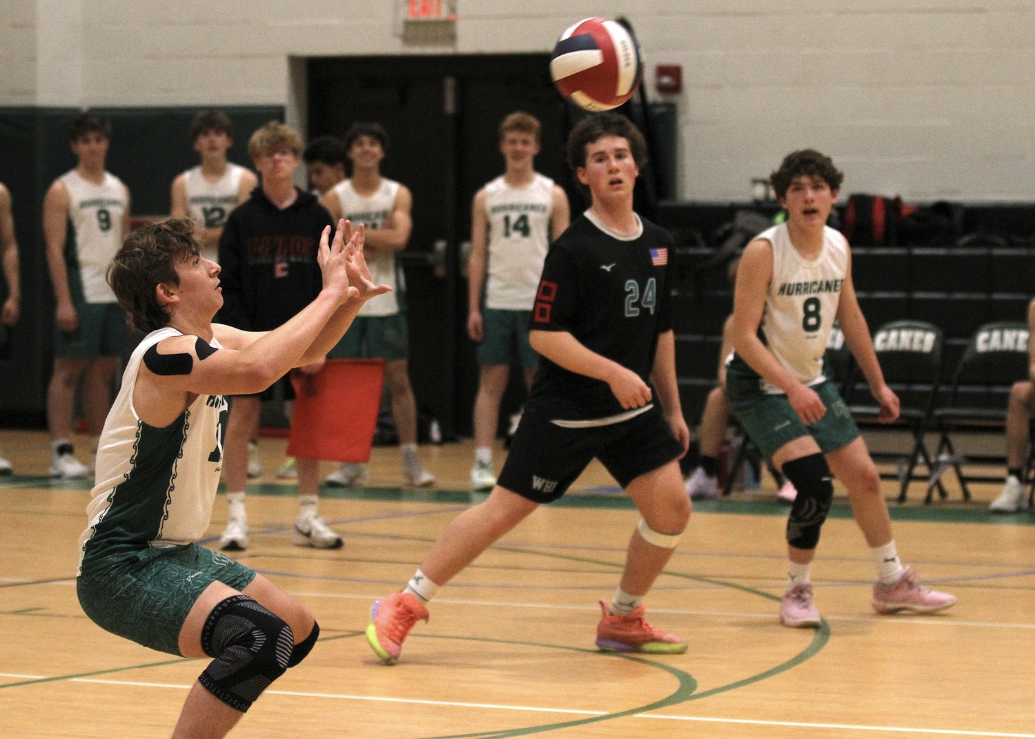 Westhampton Beach senior outside hitter Thomas Livia passes the ball. DESIRÉE KEEGAN