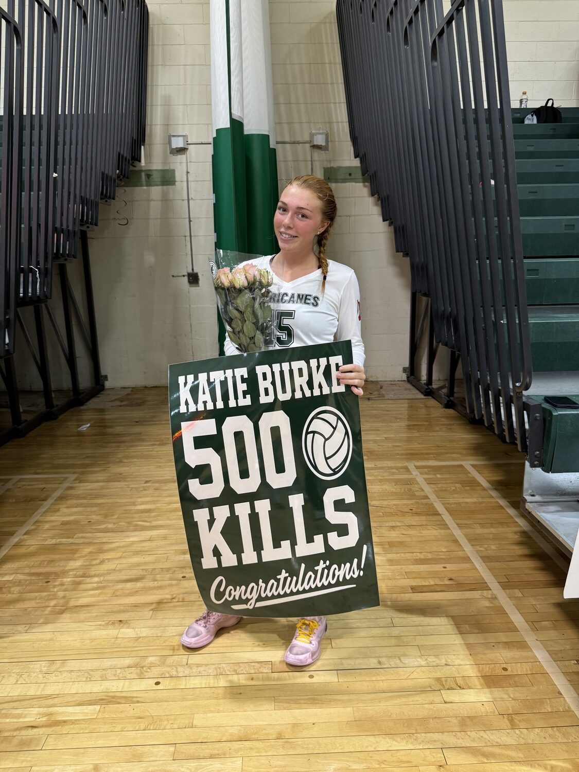 Katie Burke reached 500 career kills. SARAH FABIAN