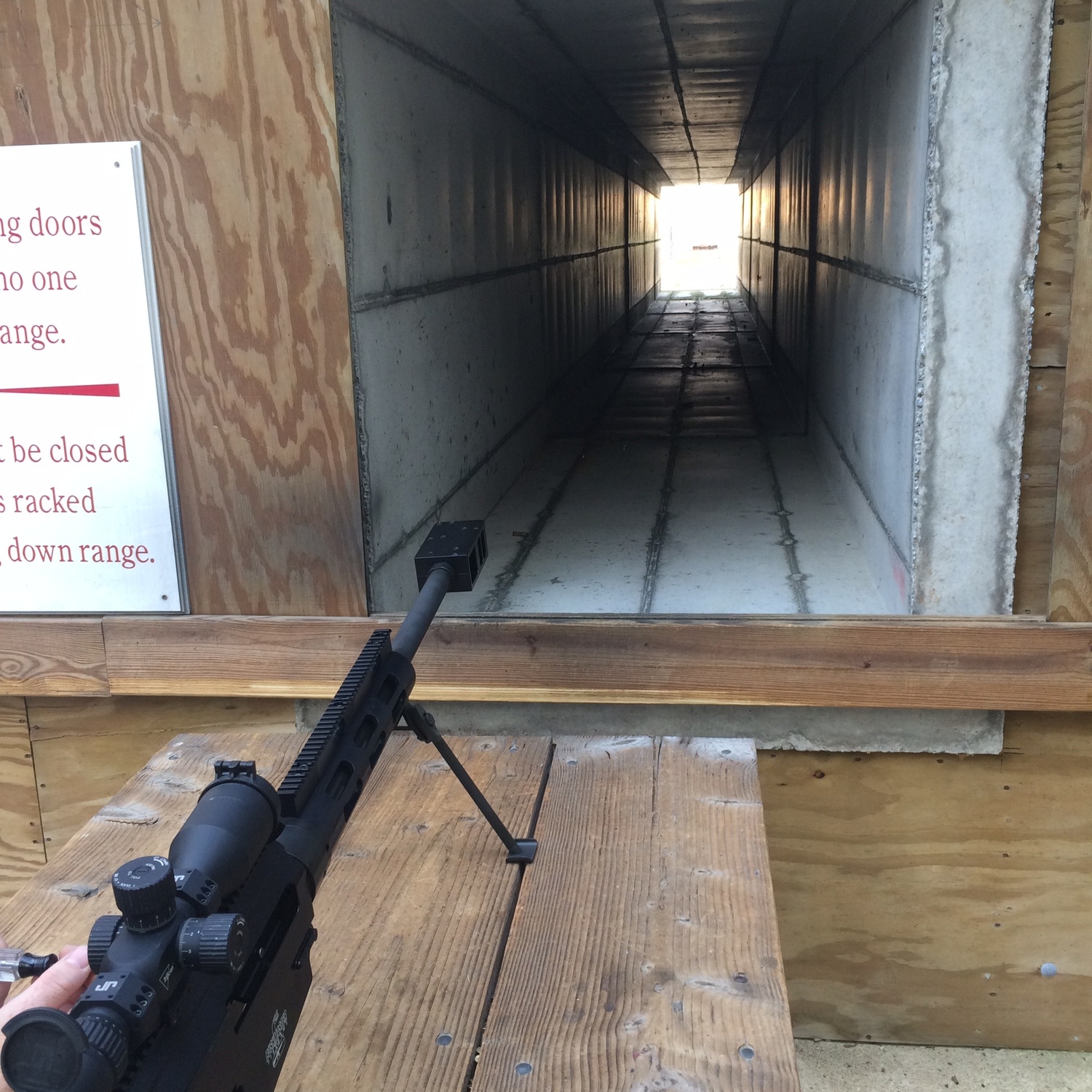 The concrete shooting tunnels are intended to keep the trajectory of any shots fired on the rifle range in the target area. FILE PHOTO