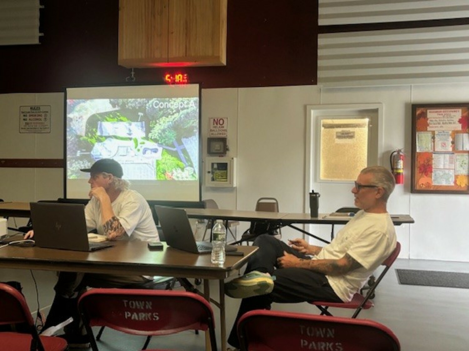 The plans were presented to about skaters and parents at Red Creek Park last week.