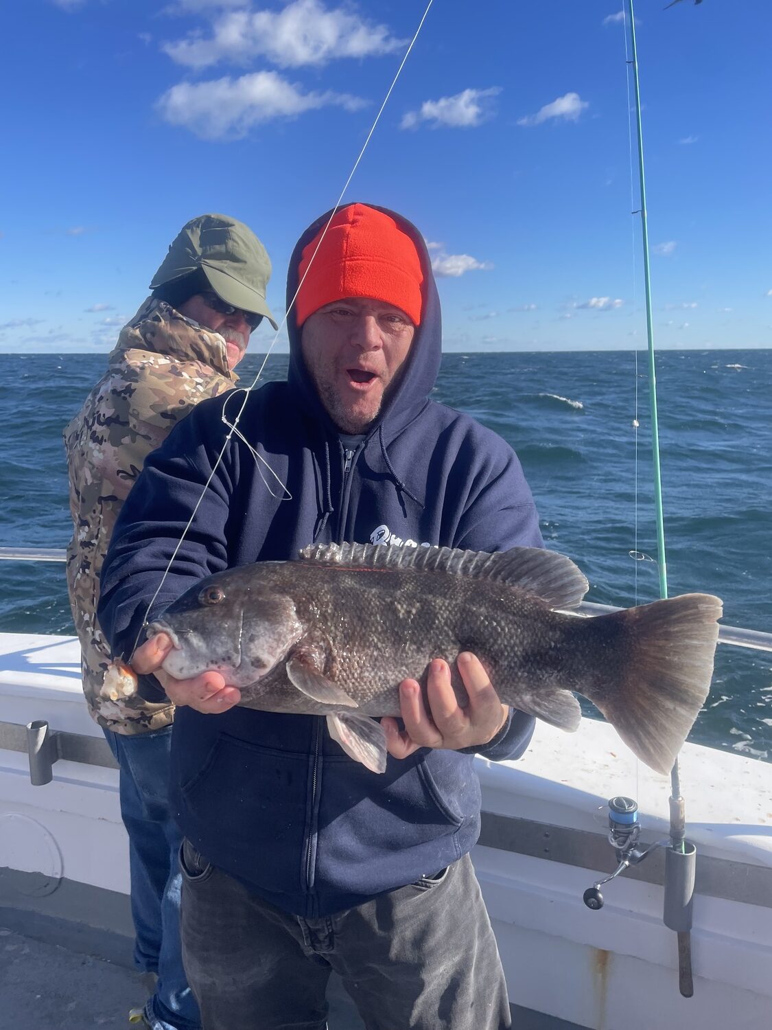 Blackfish fishing at the Shinnecock Reef has been steady this fall. Jonny Bracco of Freeport took the pool aboard the Hampton Lady last week. CAPT. JAMES FOLEY