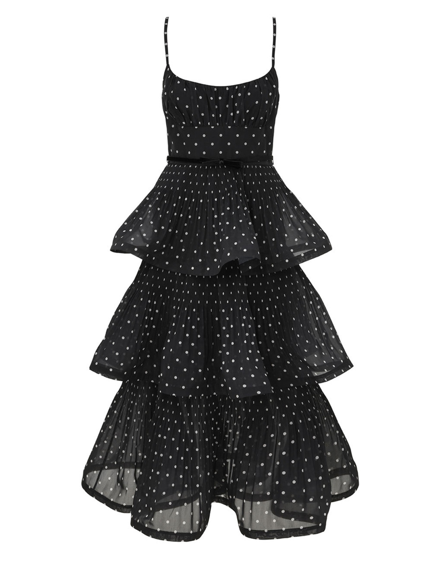 Zimmermann Pleated Tiered Midi Dress.