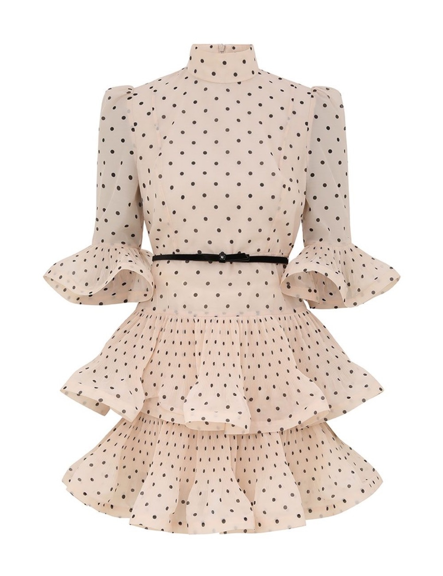 Zimmermann Pleated Sleeved Mini Dress.