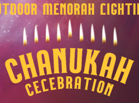 Outdoor Menorah Lighting