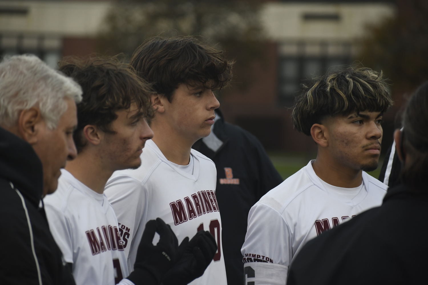 Southampton captains Max Mobius, left, James Garvin and Leo Estrada.  DREW BUDD