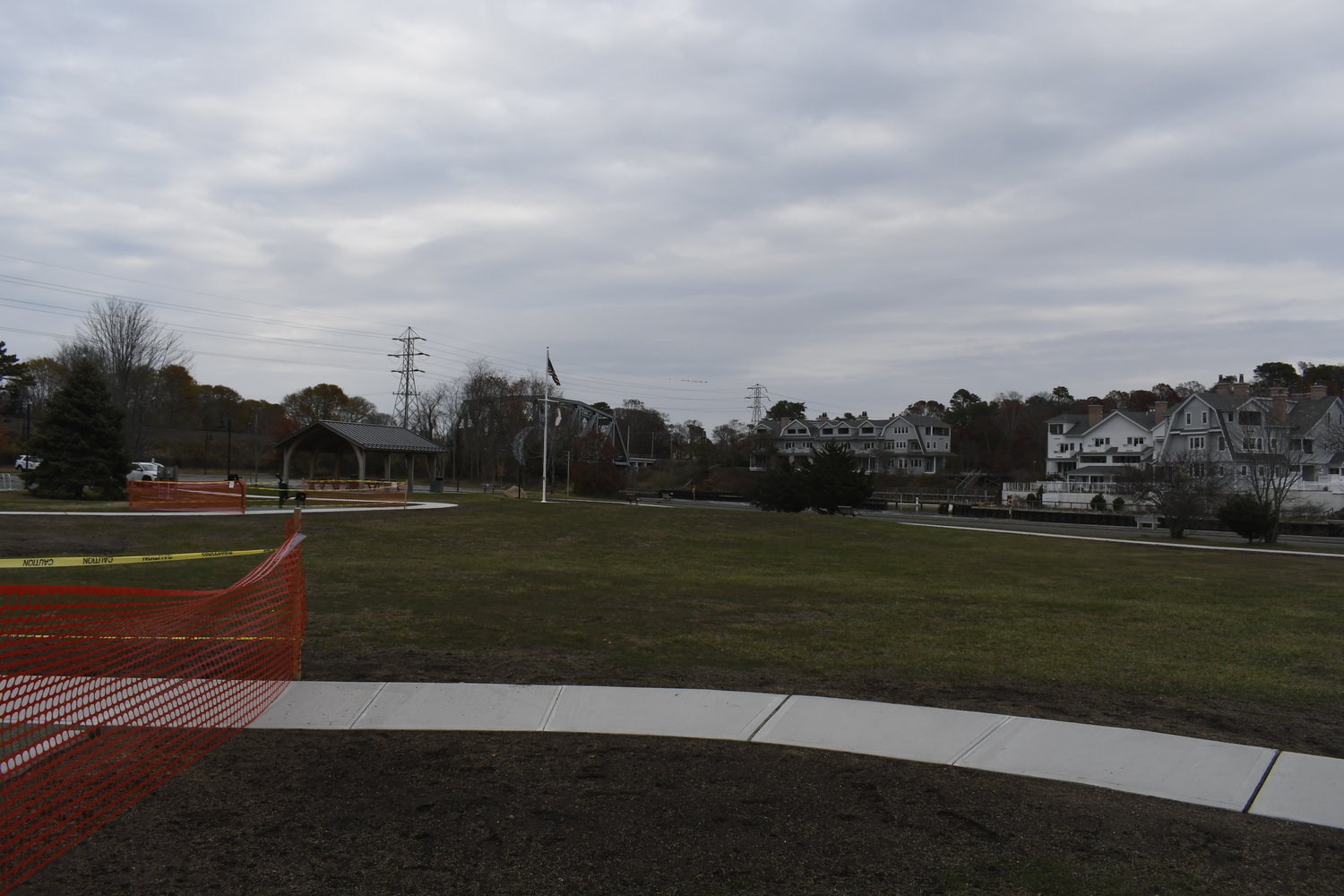 The Shinnecock Canal Maritime Park fitness park, located adjacent to the Parks and Recreation administration offices at 6 Newtown Road in Hampton Bays, is just about completed.  DREW BUDD