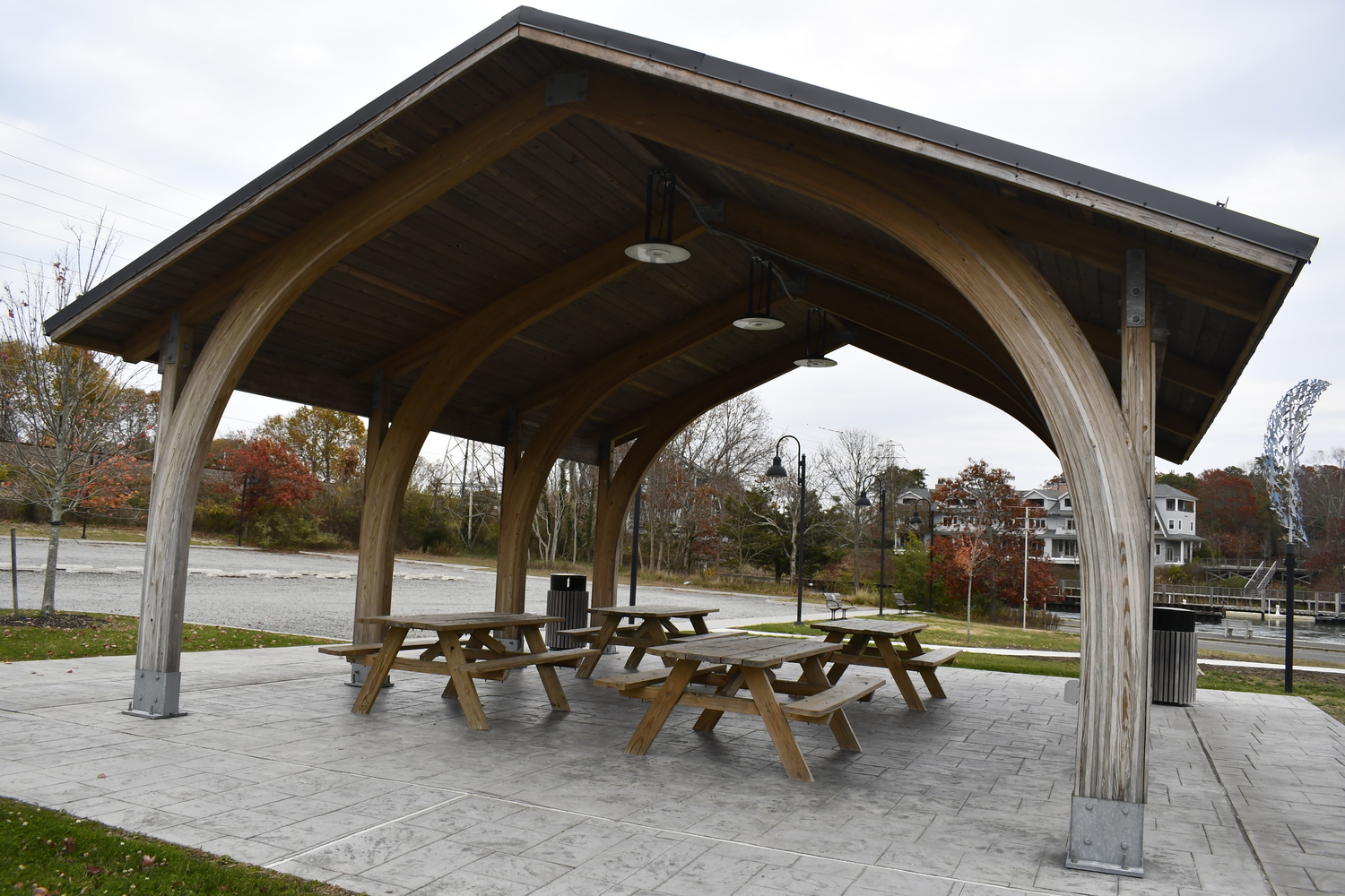 The Shinnecock Canal Maritime Park fitness park, located adjacent to the Parks and Recreation administration offices at 6 Newtown Road in Hampton Bays, is just about completed.  DREW BUDD