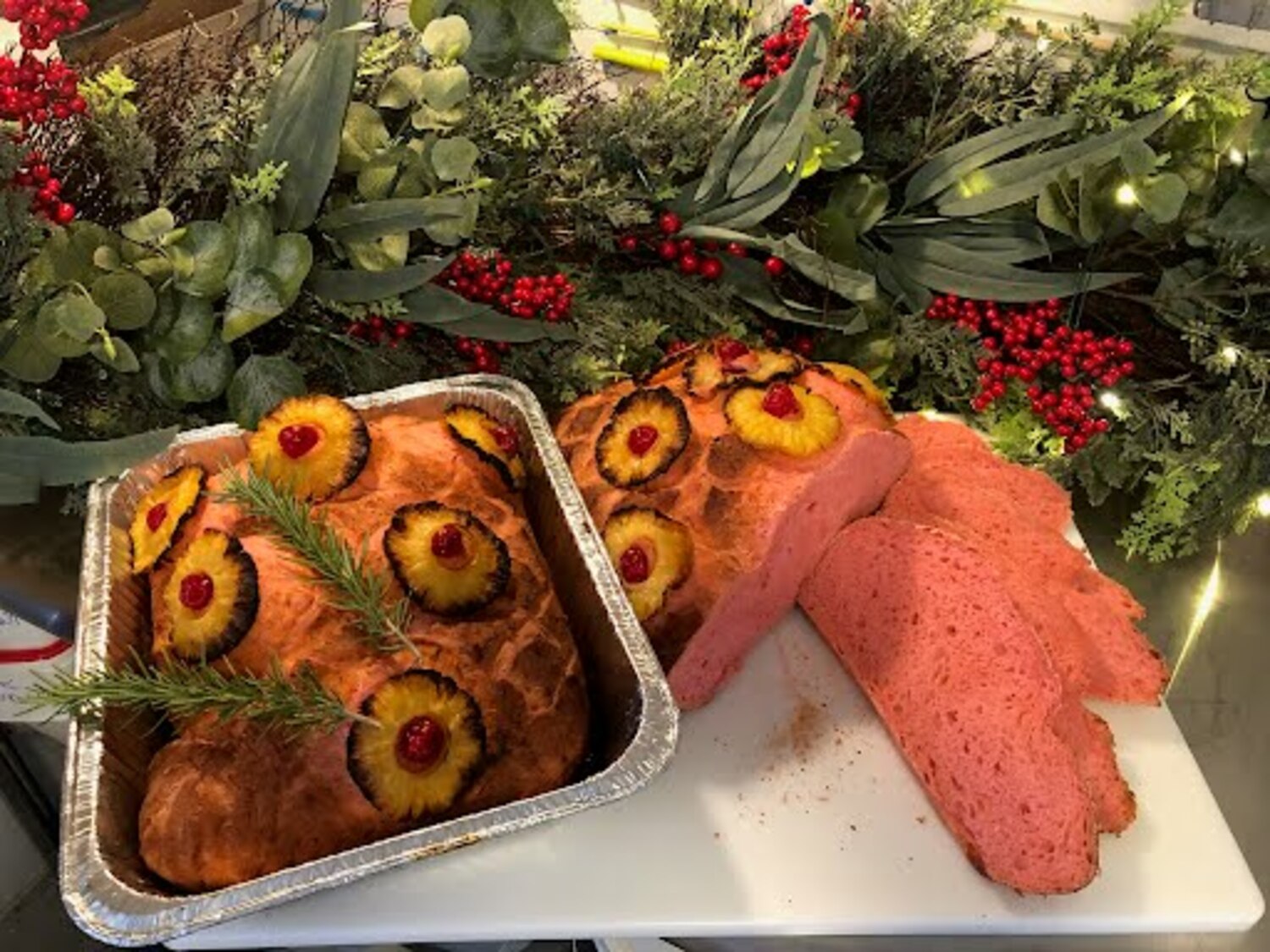 A glazed ham bread is a fun way to nod to a traditional Christmas dish, at dessert.