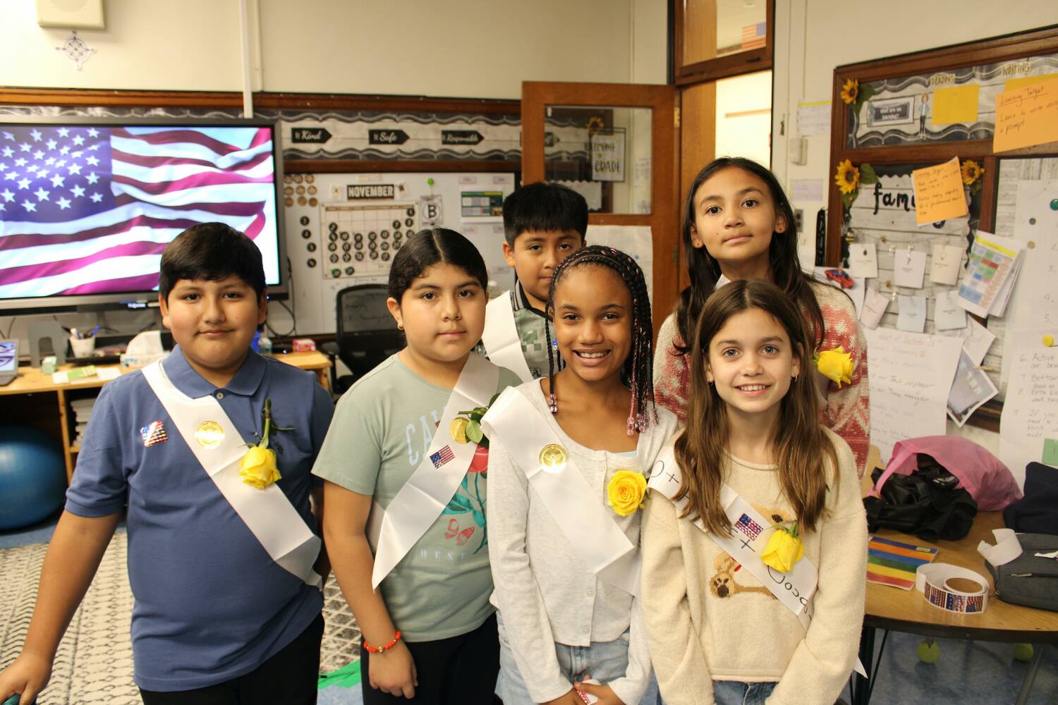 Bridgehampton School's elementary student government helped organize the event honoring veterans. COURTESY BRIDGEHAMPTON SCHOOL DISTRICT