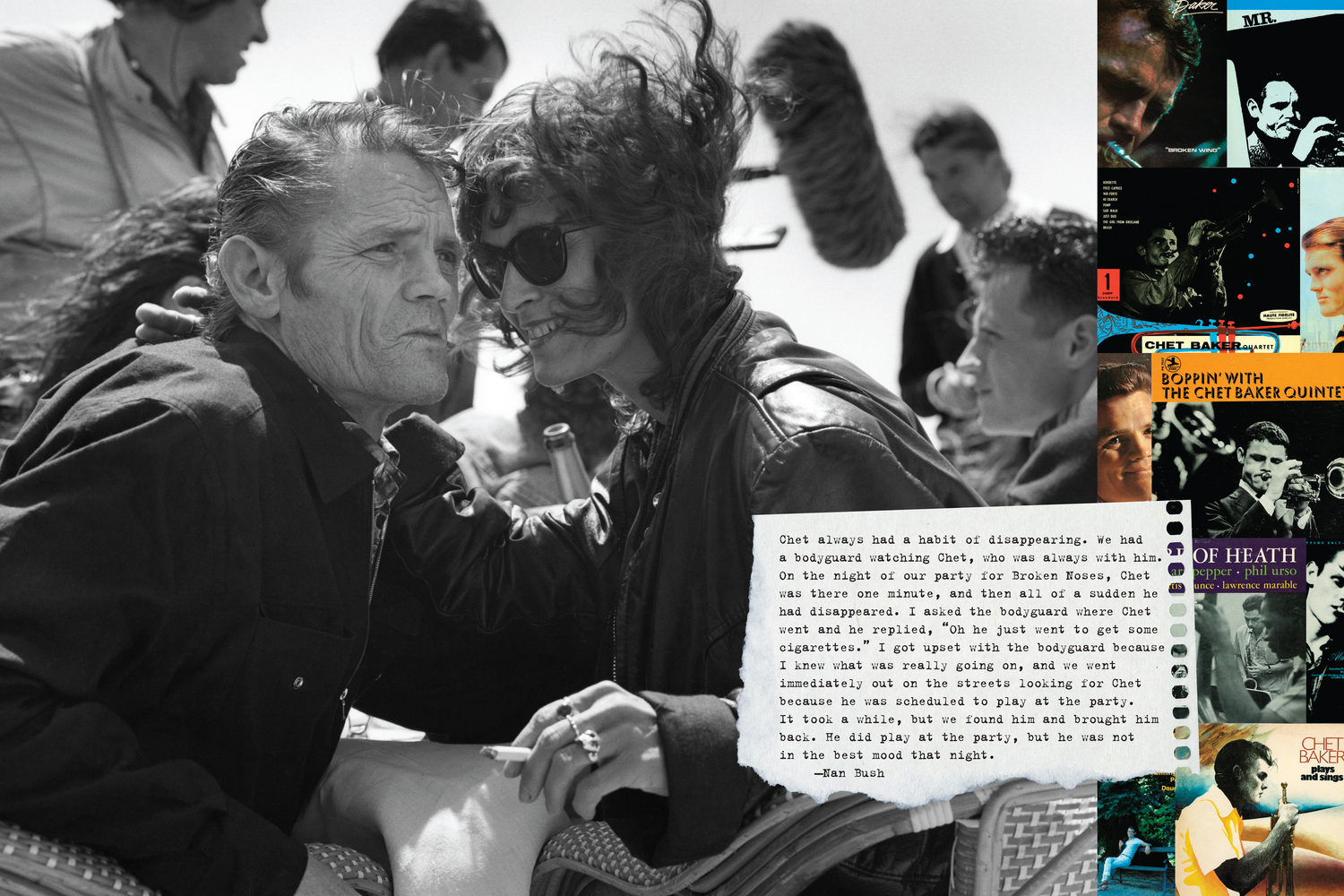 A spread from Bruce Weber's film journal book documenting 