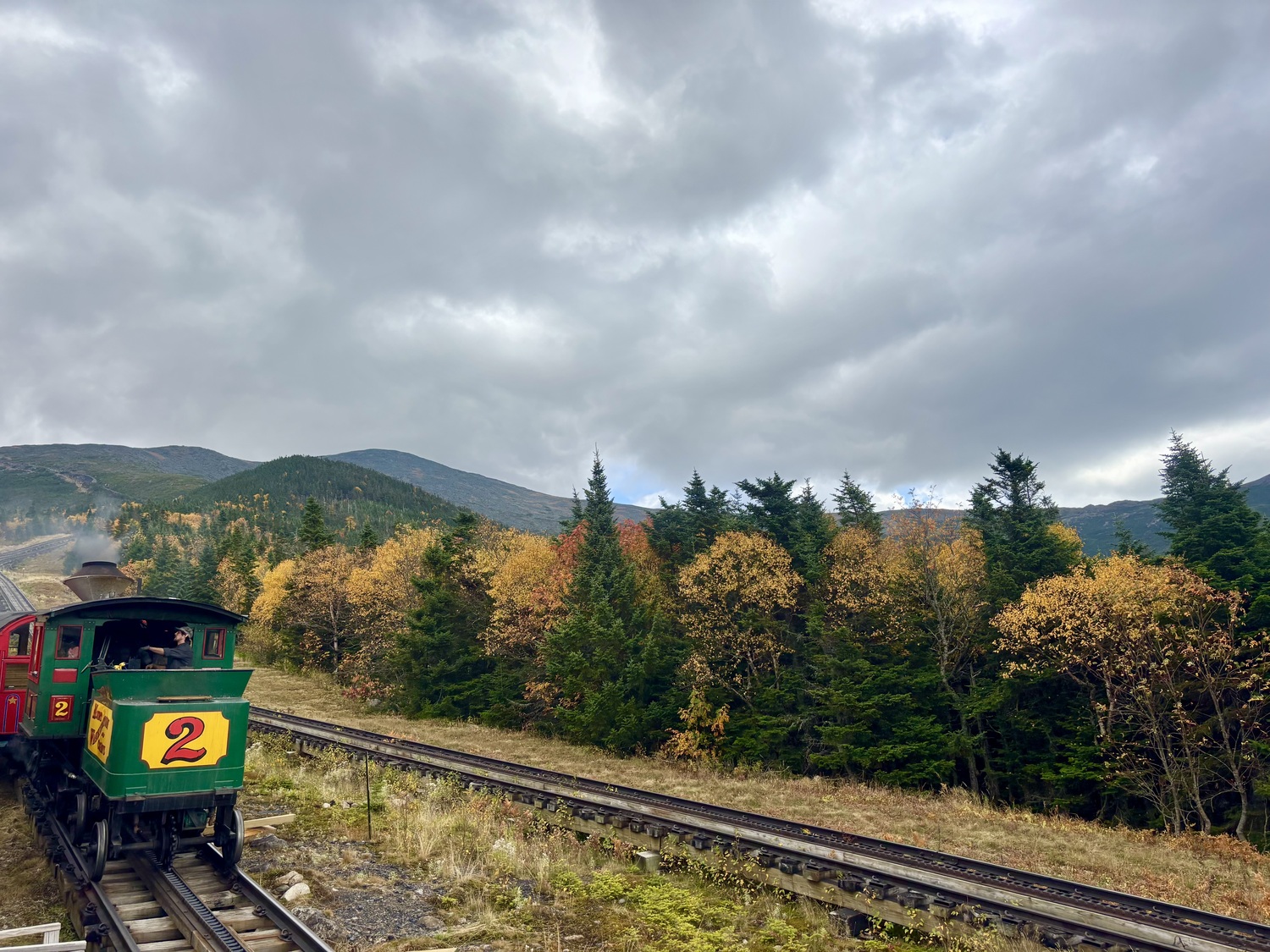 The Cog, as it’s known, operates both a steam engine and a diesel train, with the steam engine currently running a route to a midway point on the mountain at three miles per hour.