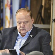 Southampton Town Councilman Rick Martel on election night.  DANA SHAW