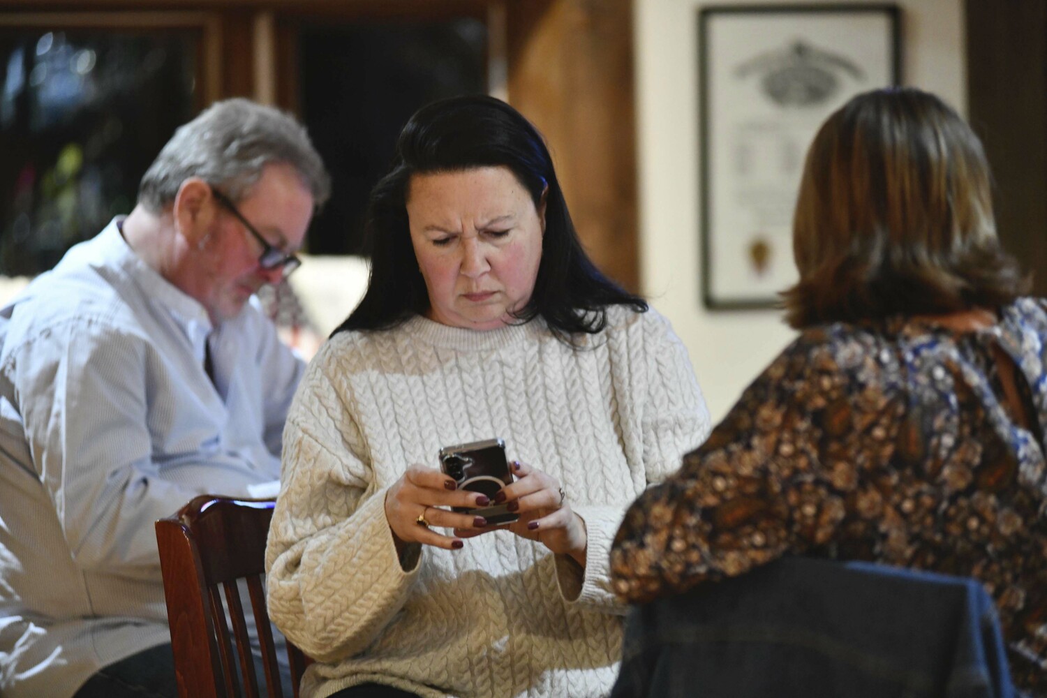 Incumbent Southampton Town Board members Cyndi McNamara on election night at the VFW in Westhampton Beach.  DANA SHAW