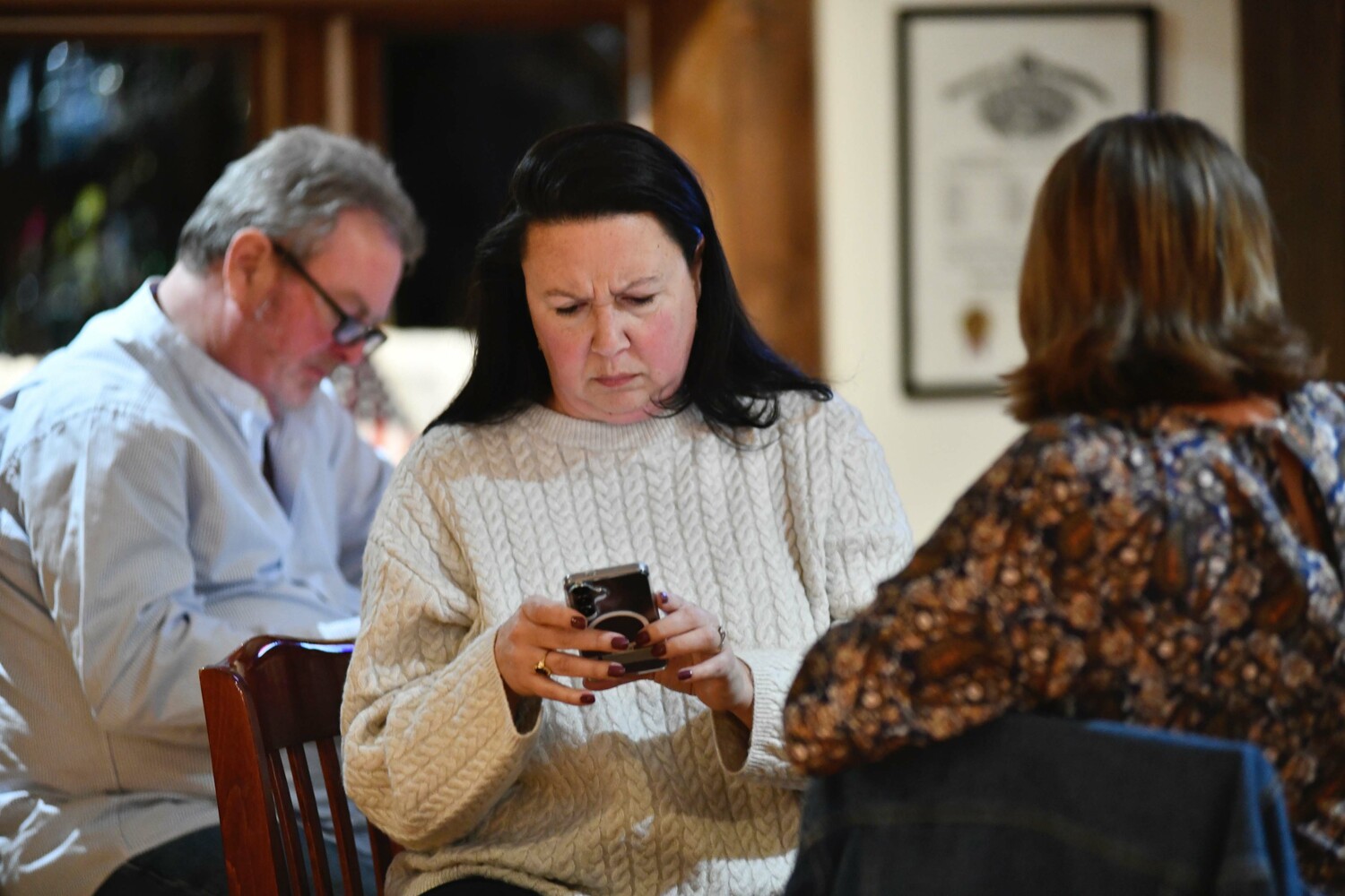 Incumbent Southampton Town Board members Cyndi McNamara on election night at the VFW in Westhampton Beach.  DANA SHAW