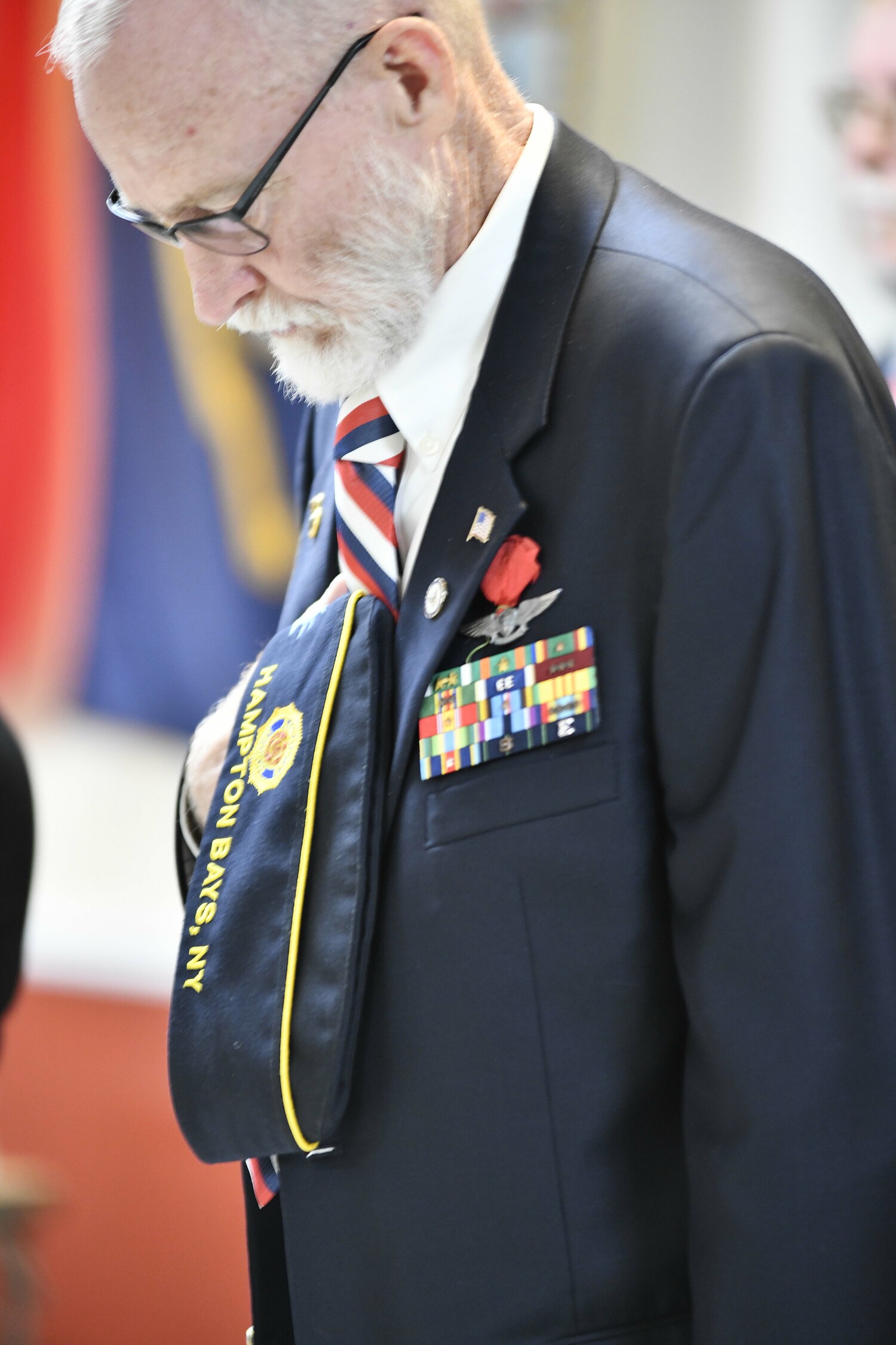 Hand Aldrich Post member Richard Steiber.